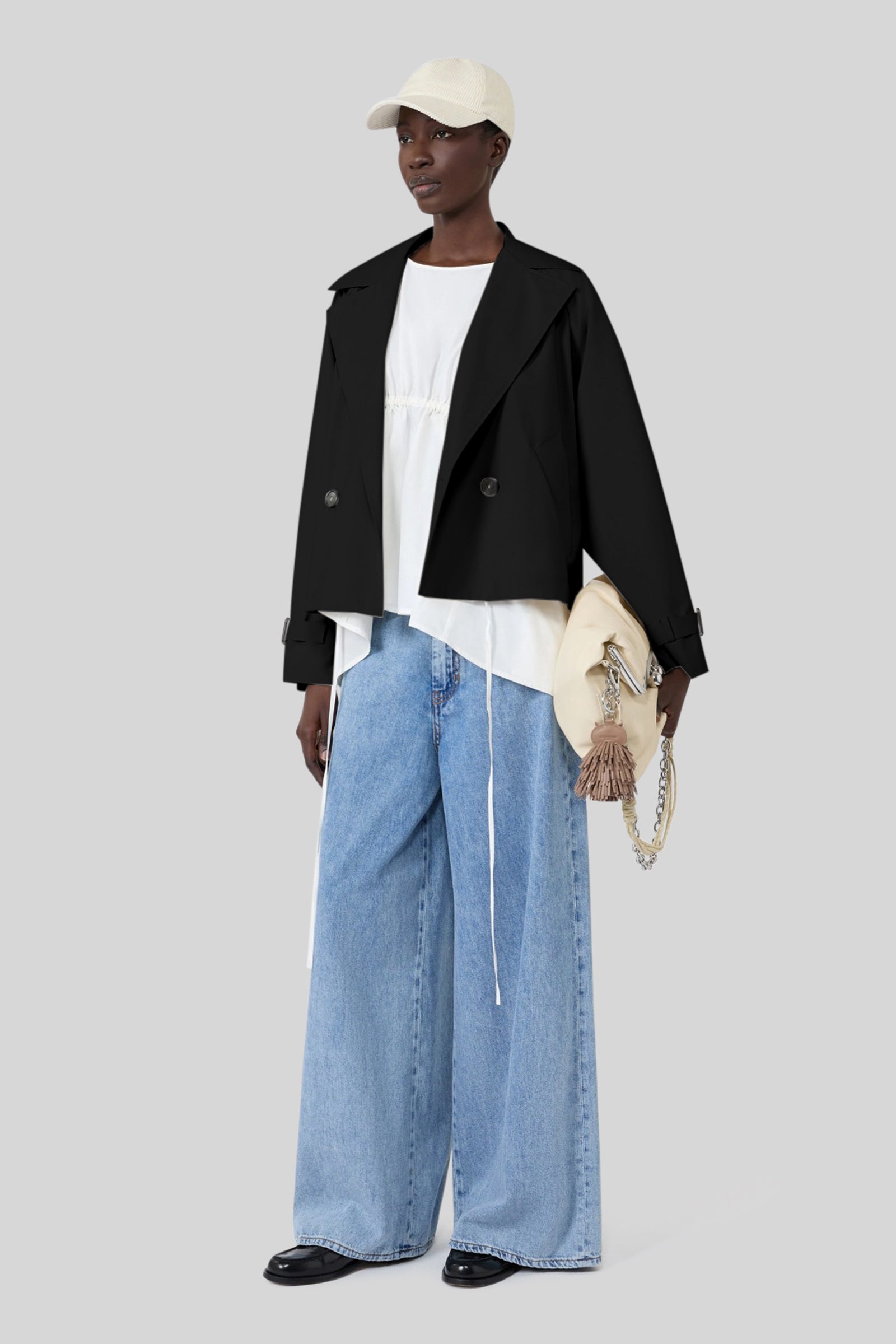 Max Mara Weekend Trench Corto Doppiopetto Boero Nero Donna - 2