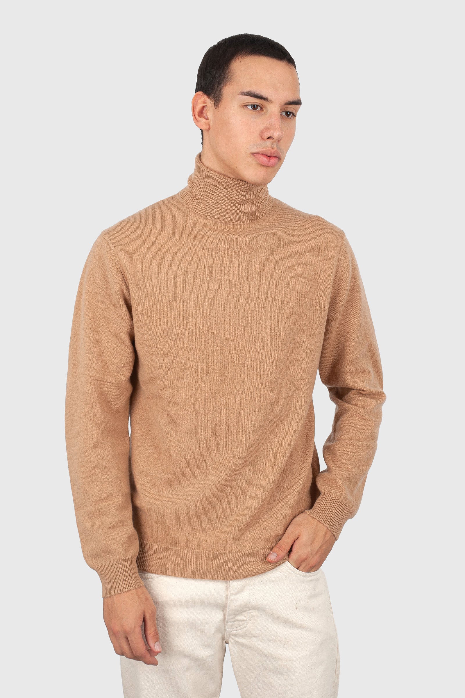 Absolut Cashmere Maglia Dolcevita Staff Nocciola Uomo - 3