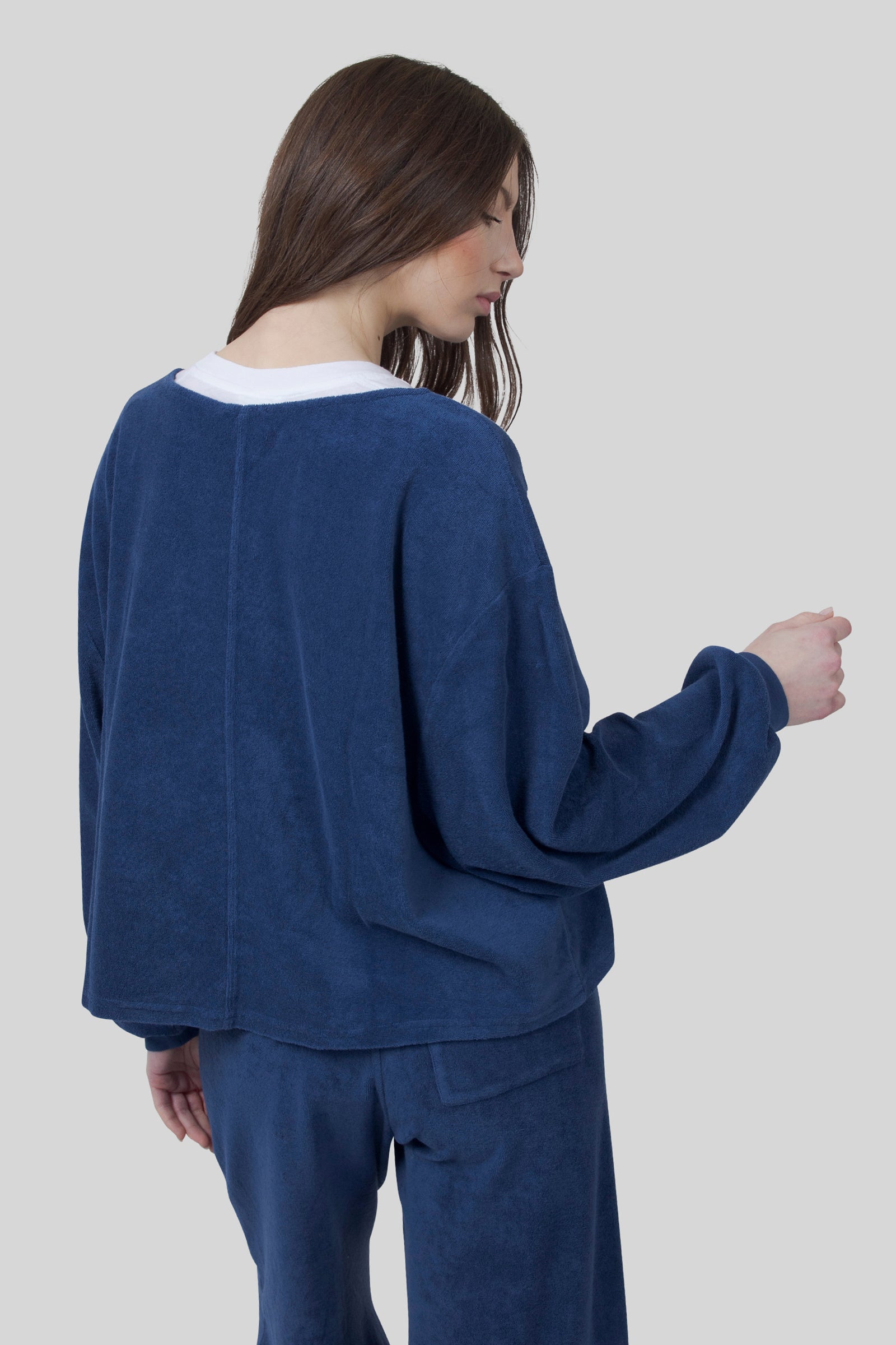 American Vintage Felpa Fuxow Blu China Donna - 5