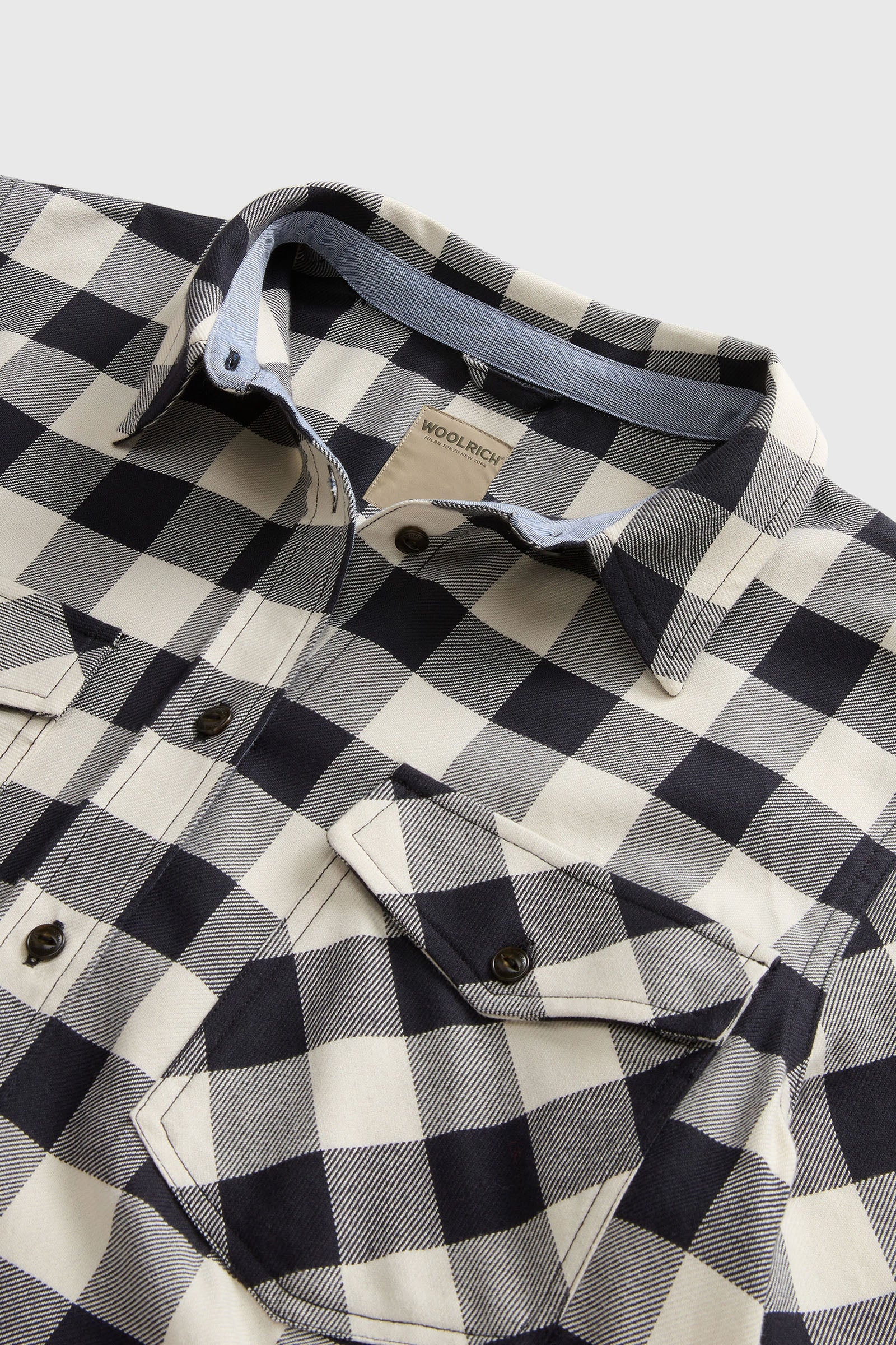 Woolrich Camicia In Flanella Buffalo Check Bianco/nero Donna - 6