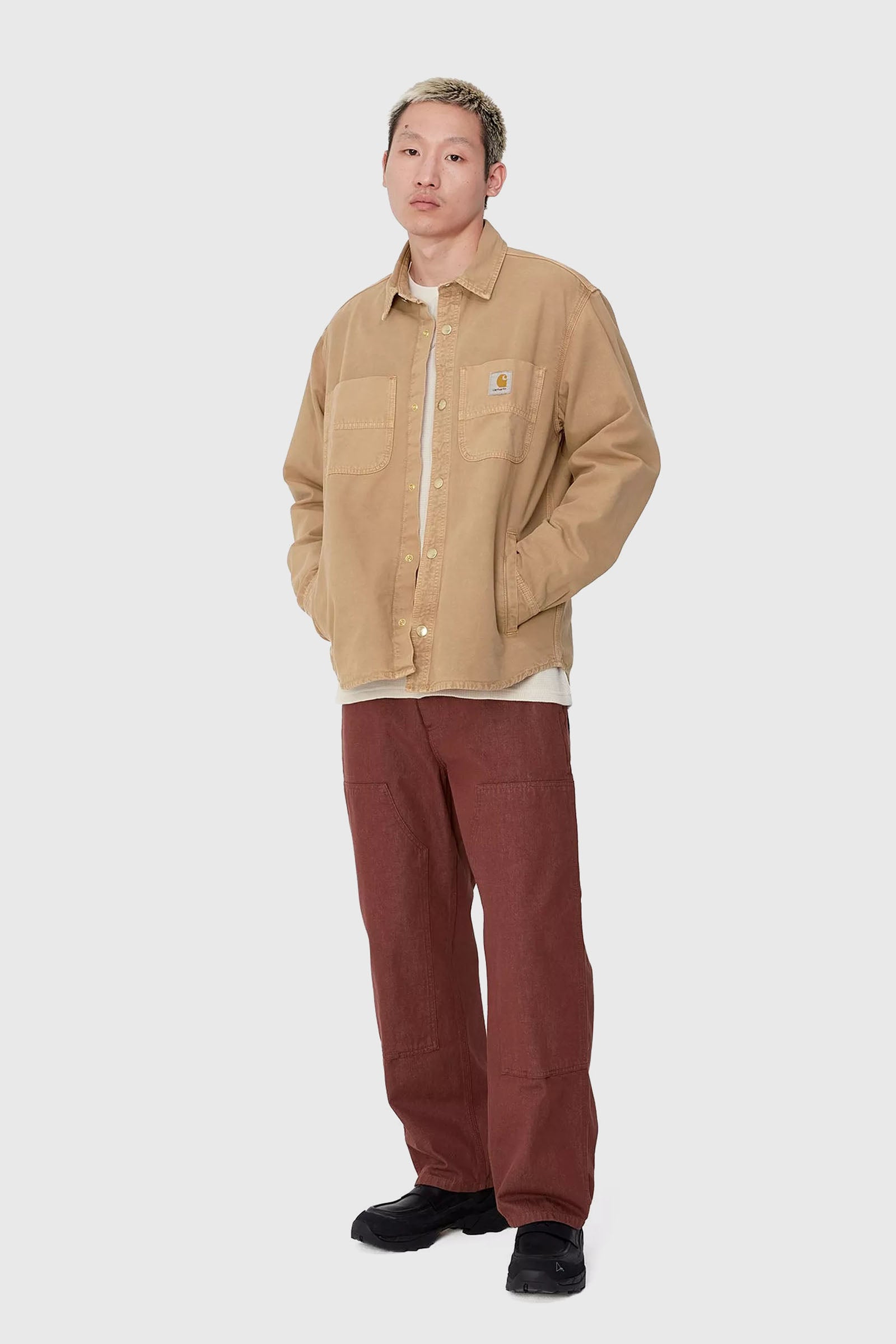 Carhartt Wip Corno Shirt Jac Beige Uomo - 4