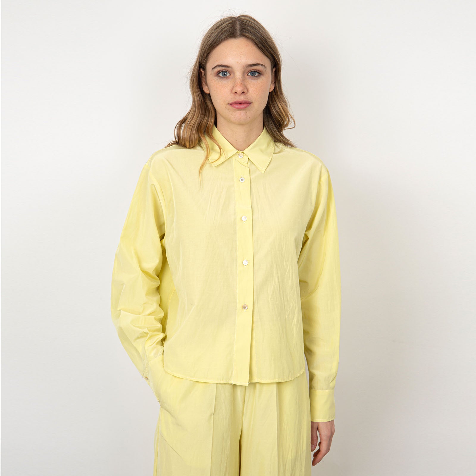 Forte Forte Boxy Chic Cotton Shirt in Yellow - 7