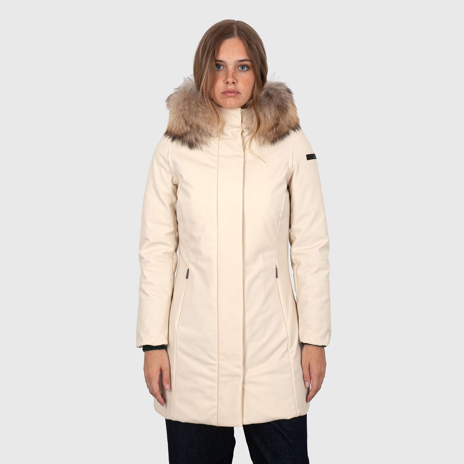 Rrd Piumino Winter Long Fur Wom Crema Donna - 8