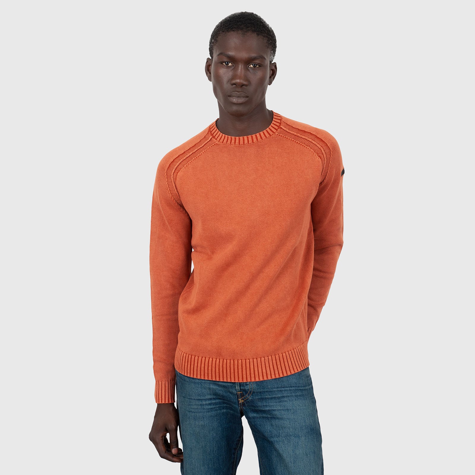 Rrd Maglia Cotton Techno Wash Round Arancio Uomo - 8