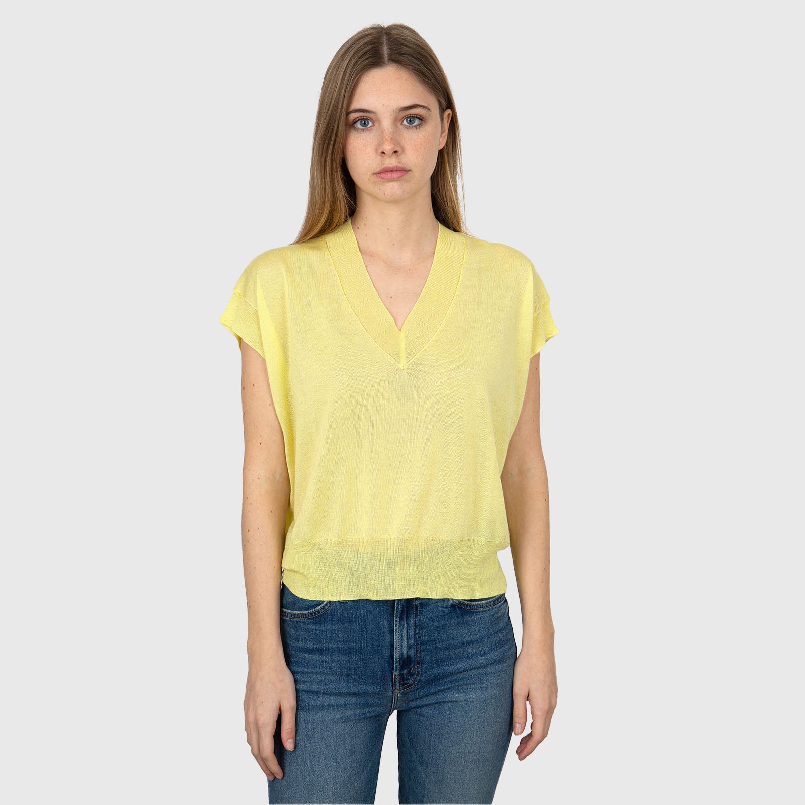 Absolut Cashmere Blair Synthetic Yellow Sweater - 6