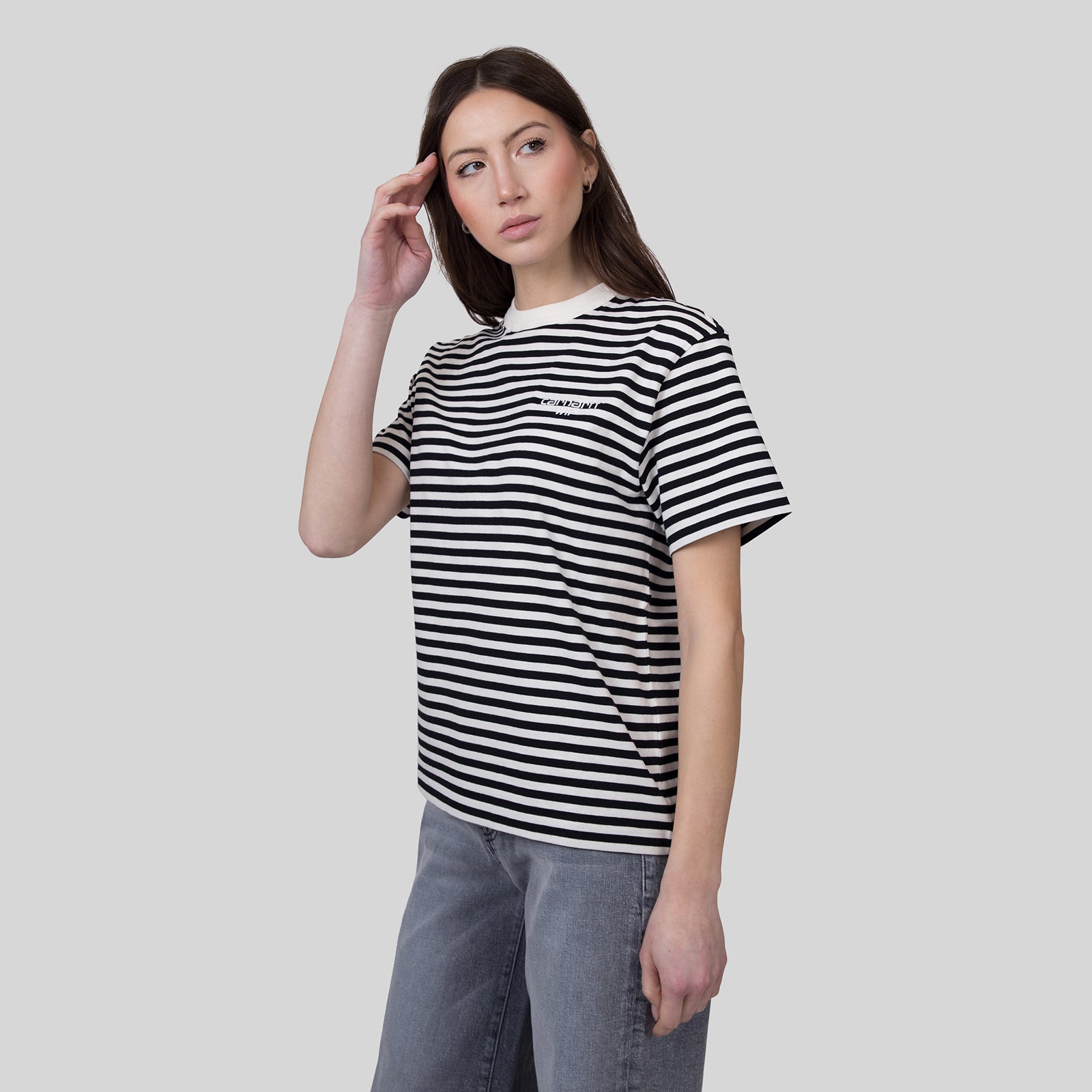 Carhartt Wip T-shirt W' S/s Ezra Nero/bianco Donna - 8