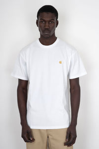 Carhartt Wip T-shirt S/s Chase Bianco Uomo carhartt wip