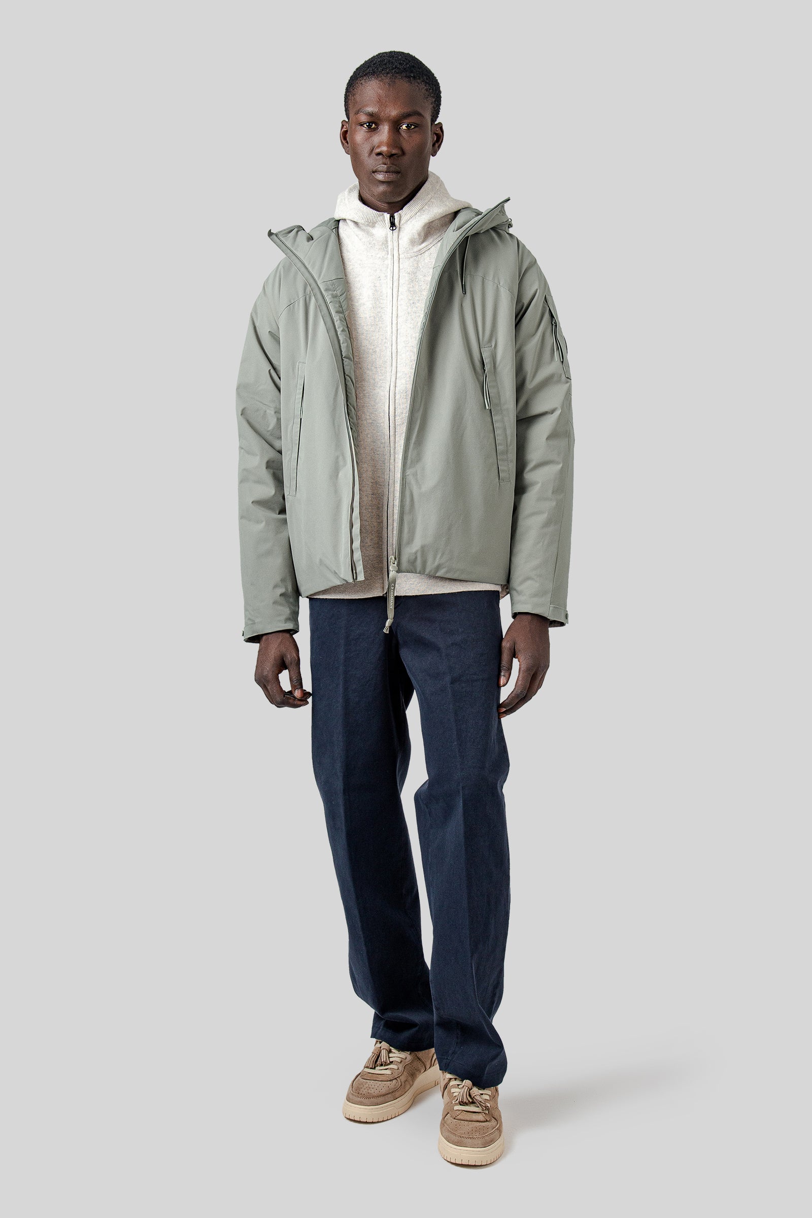 C.p. Company Pro-tek Primaloft® Silver Hooded Lens Jacket Verde Salvia Uomo - 8