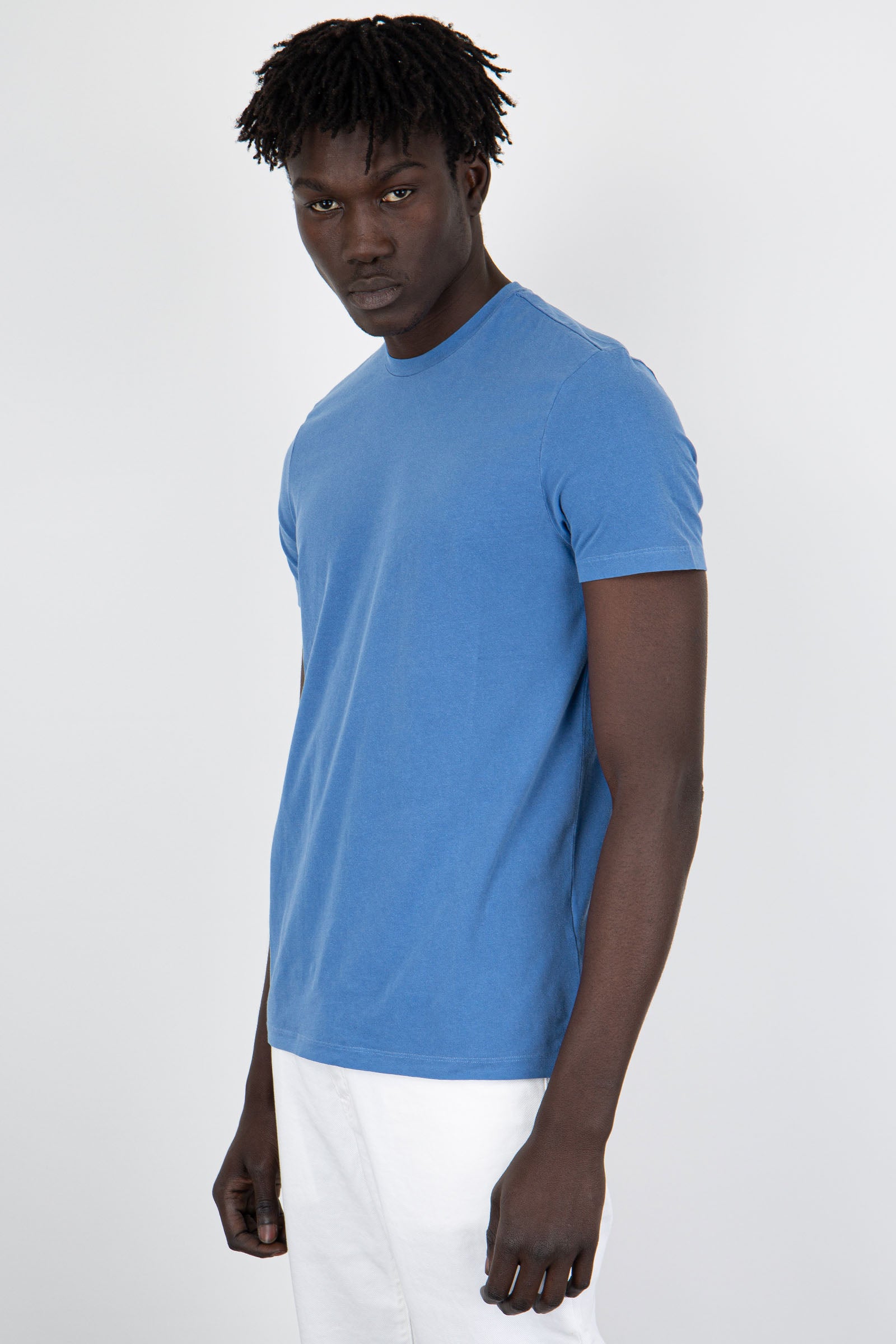 Majestic Filatures Harold T-Shirt in China Blue Cotton - 1