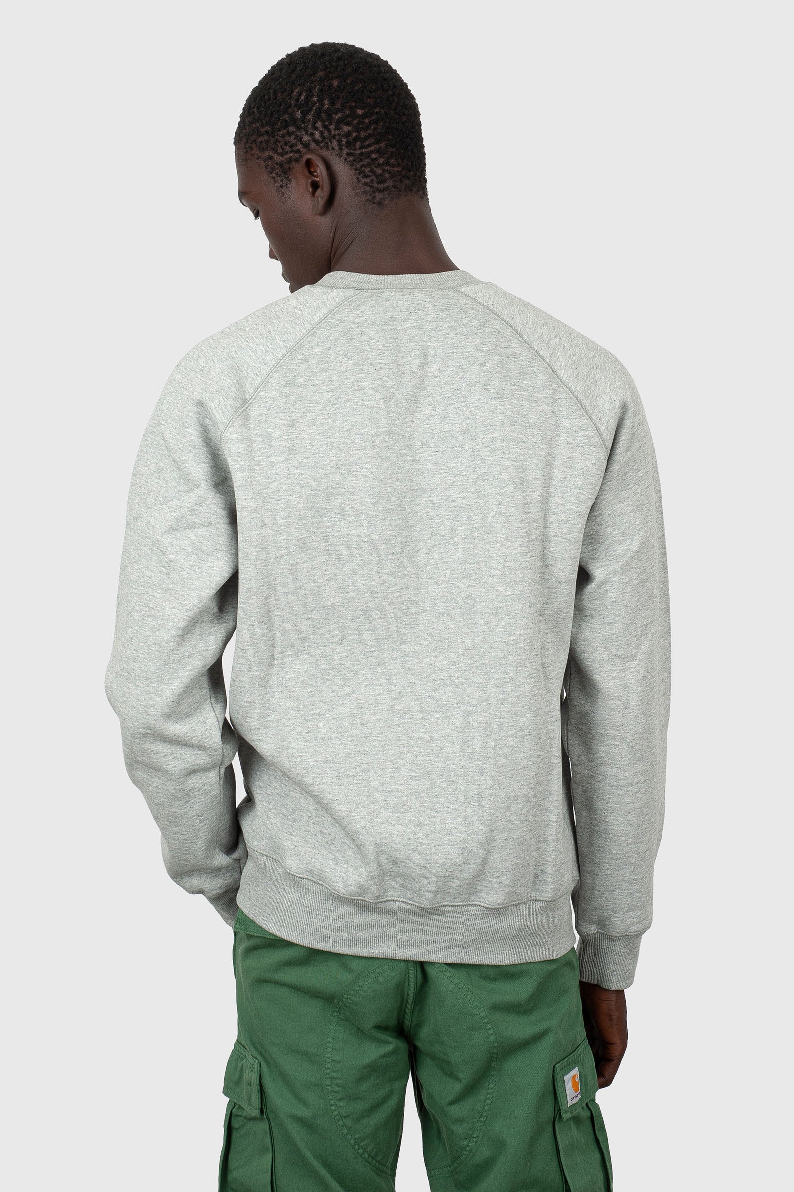 Carhartt Wip Chase Sweatshirt Grigio Chiaro Uomo - 4