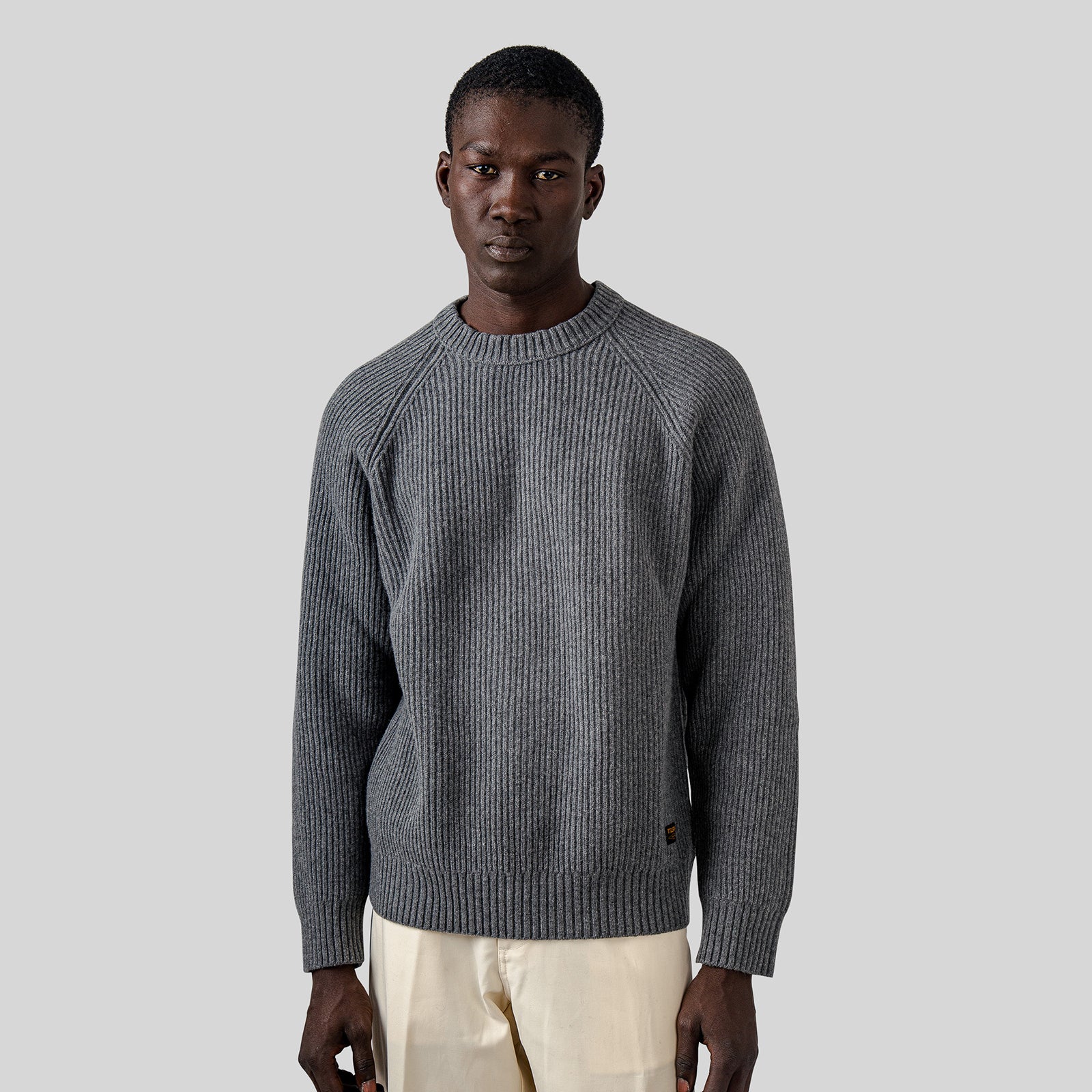 Filson Cascade Rib Crewneck Grigio Melange Uomo - 7