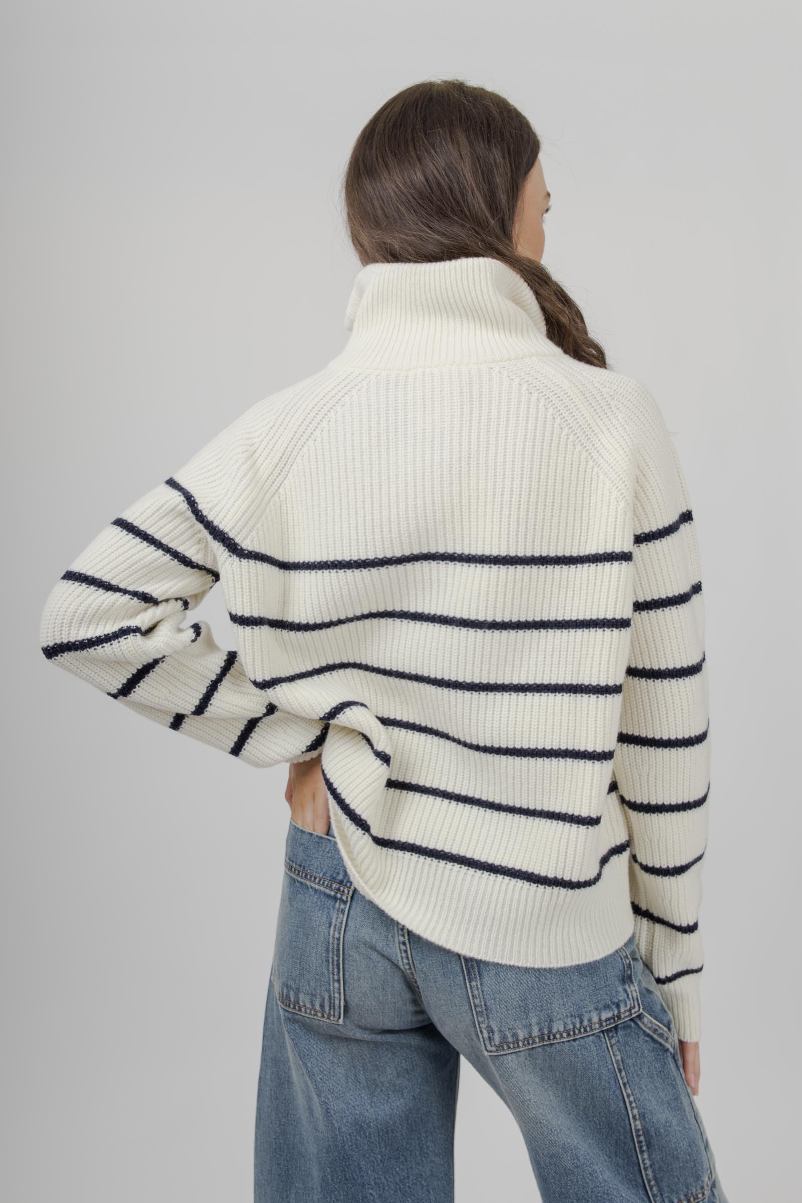 Semicouture Maglia Pascale Bianco/blu Donna - 4