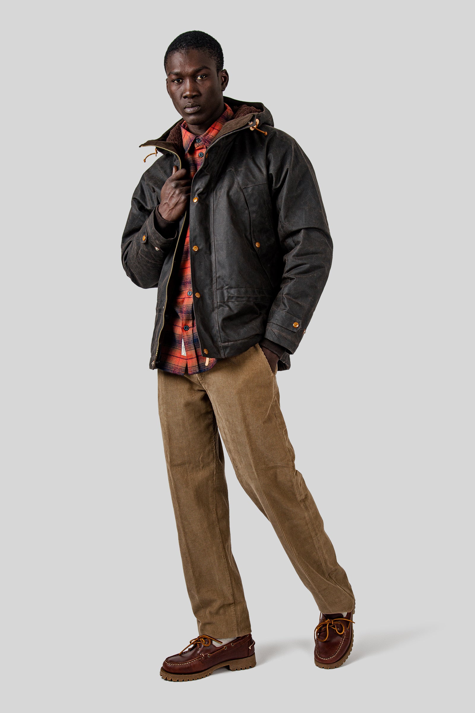 Sebago Camicia Check Mizzen Marrone/arancio Unisex - 2