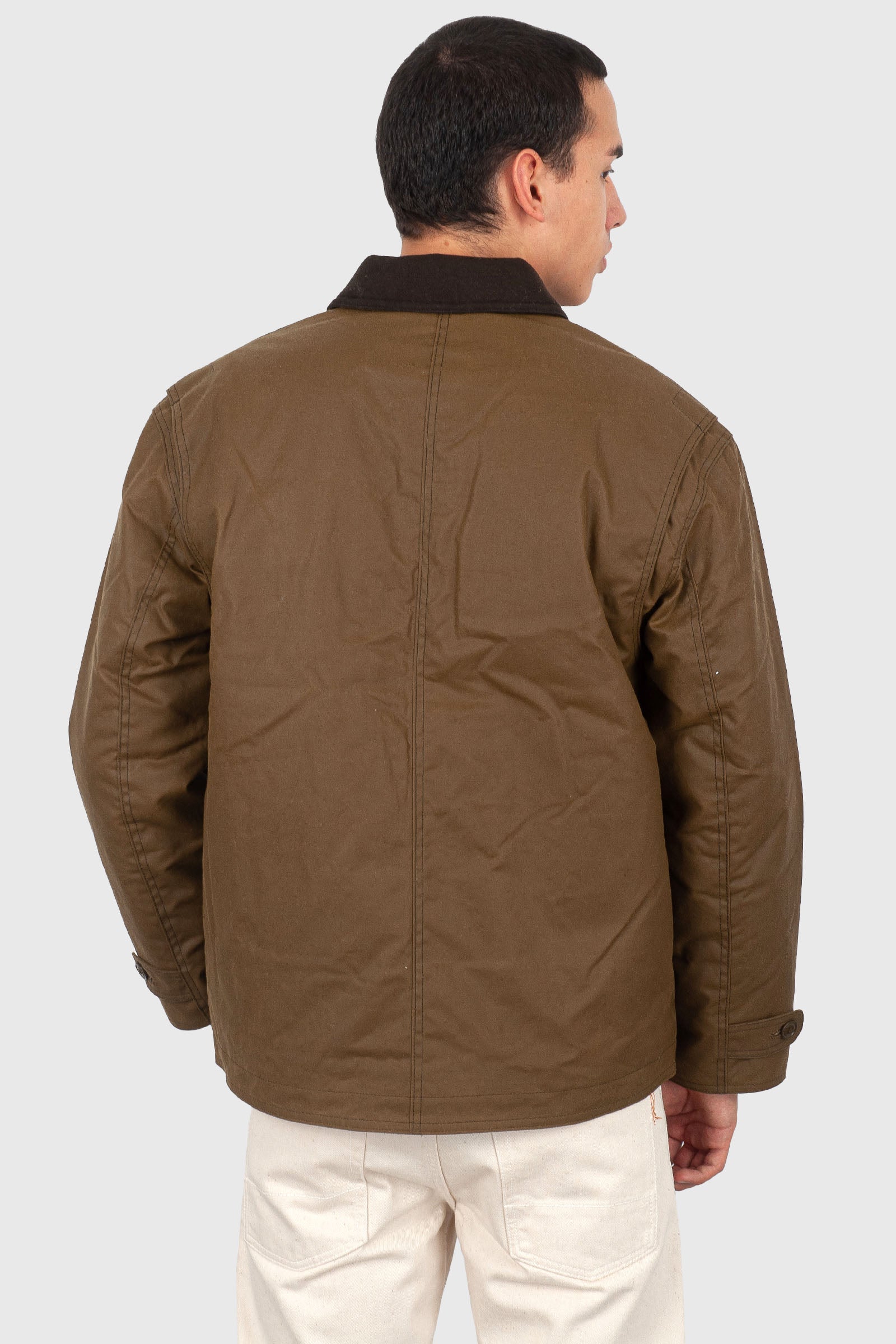 Filson Waxed Barn Coat Oil Finsih Shelter Tabacco Uomo - 4