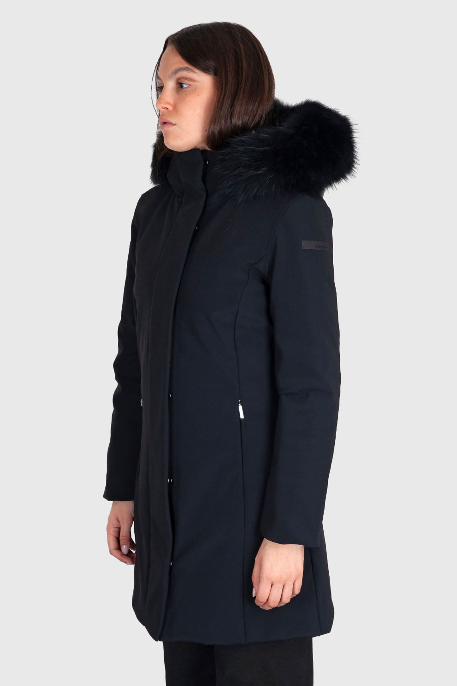 Rrd Piumino Winter Long Fur Wom Nero Donna - 3