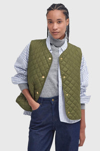 Barbour Gilet Trapuntato Lorelei Verde Oliva Donna barbour