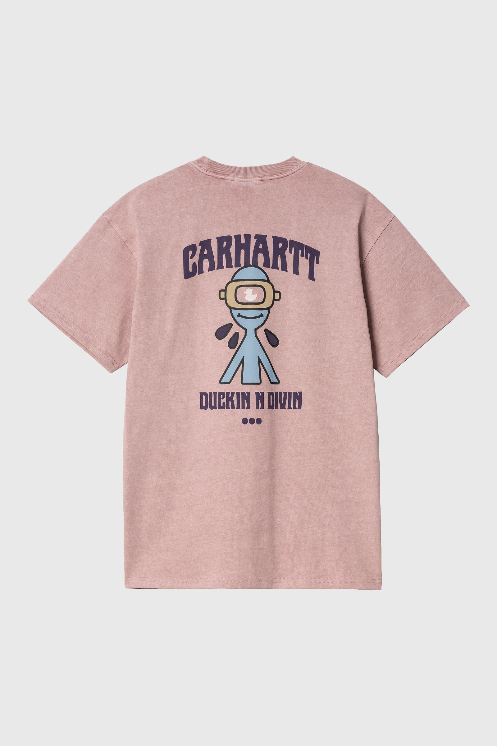 Carhartt Wip T-shirt Short Sleeve Duckin' Rosa Antico Uomo - 5