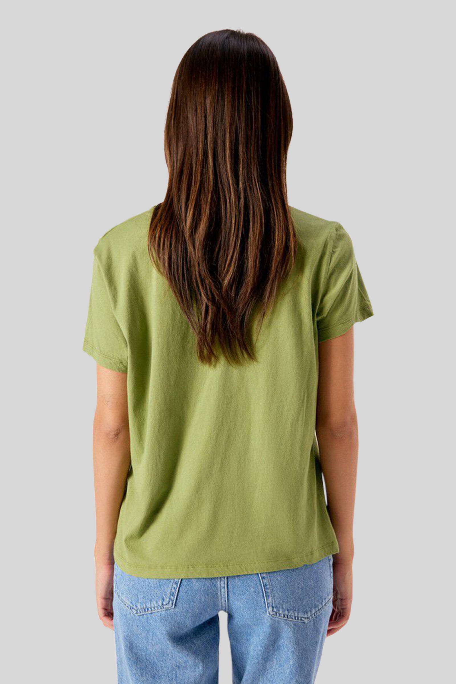 American Vintage T-shirt Apoly Verde Donna - 2