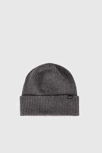 Woolrich Knitted Ribbed Beanie Grigio Unisex woolrich