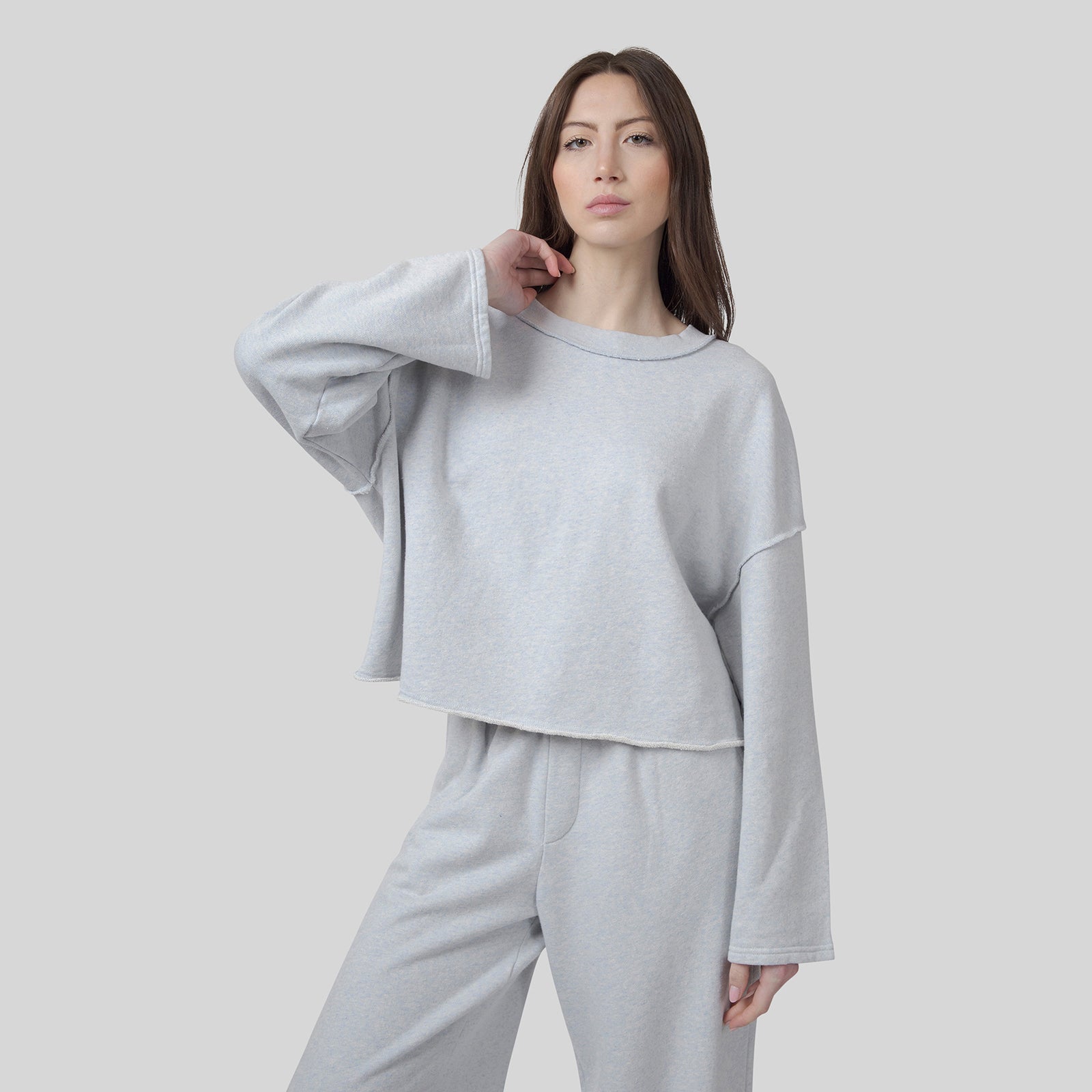 American Vintage Felpa Dantown Grigio Chiaro Donna - 8