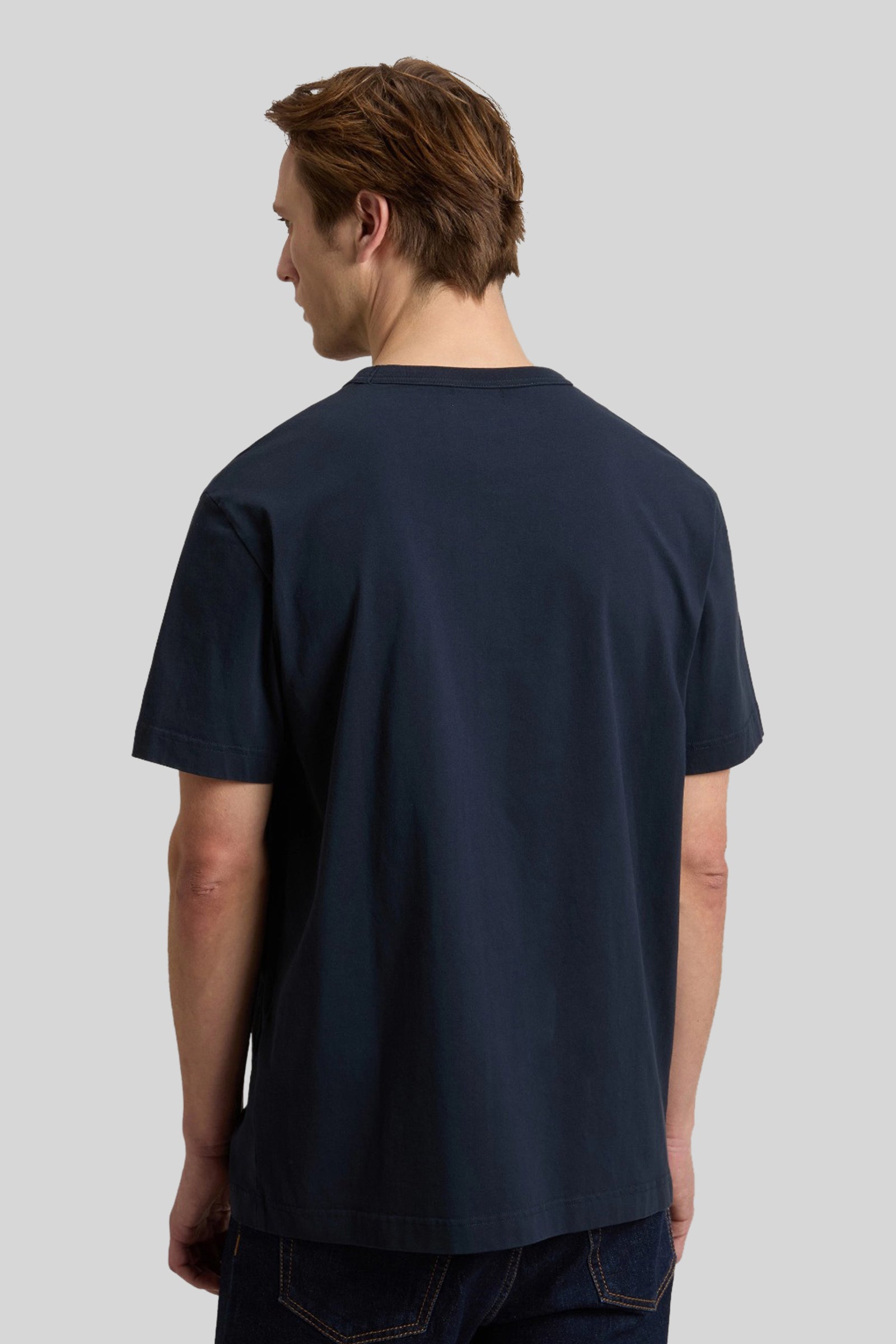 Woolrich T-shirt Logo Blu Uomo - 3