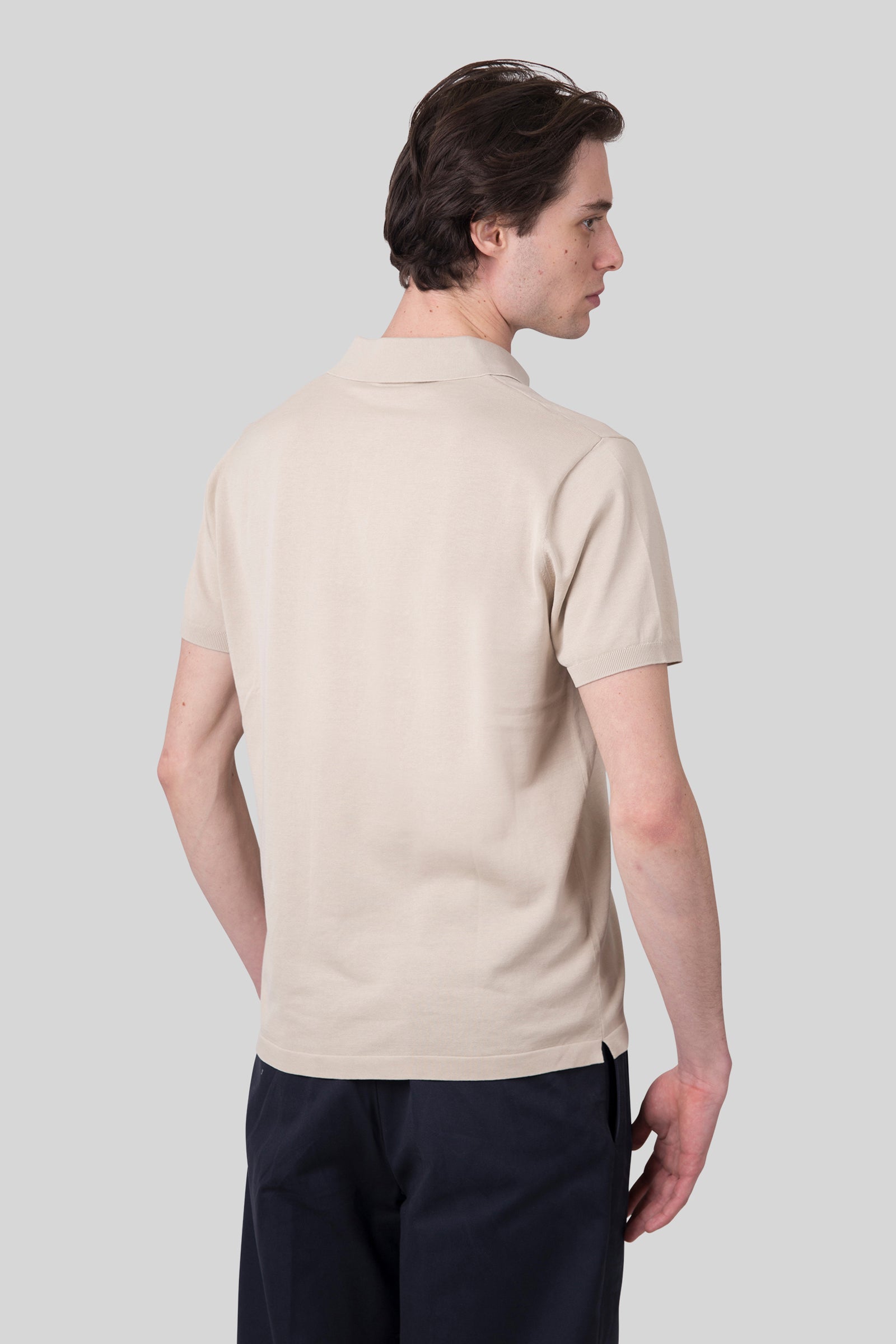 Aspesi Polo In Maglia Beige Uomo - 3