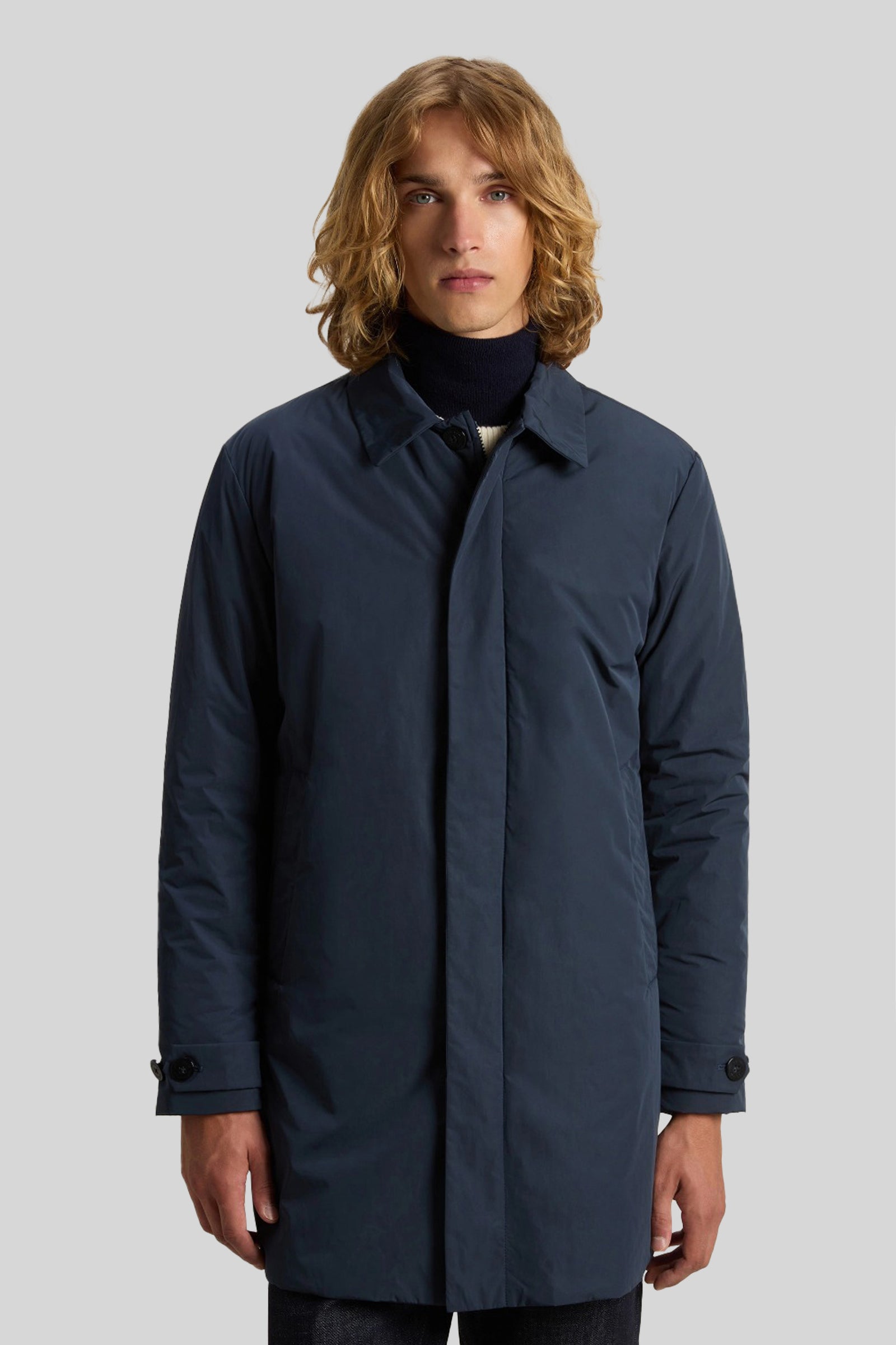 Woolrich Peached Urban Touch Coat Blu Uomo - 2