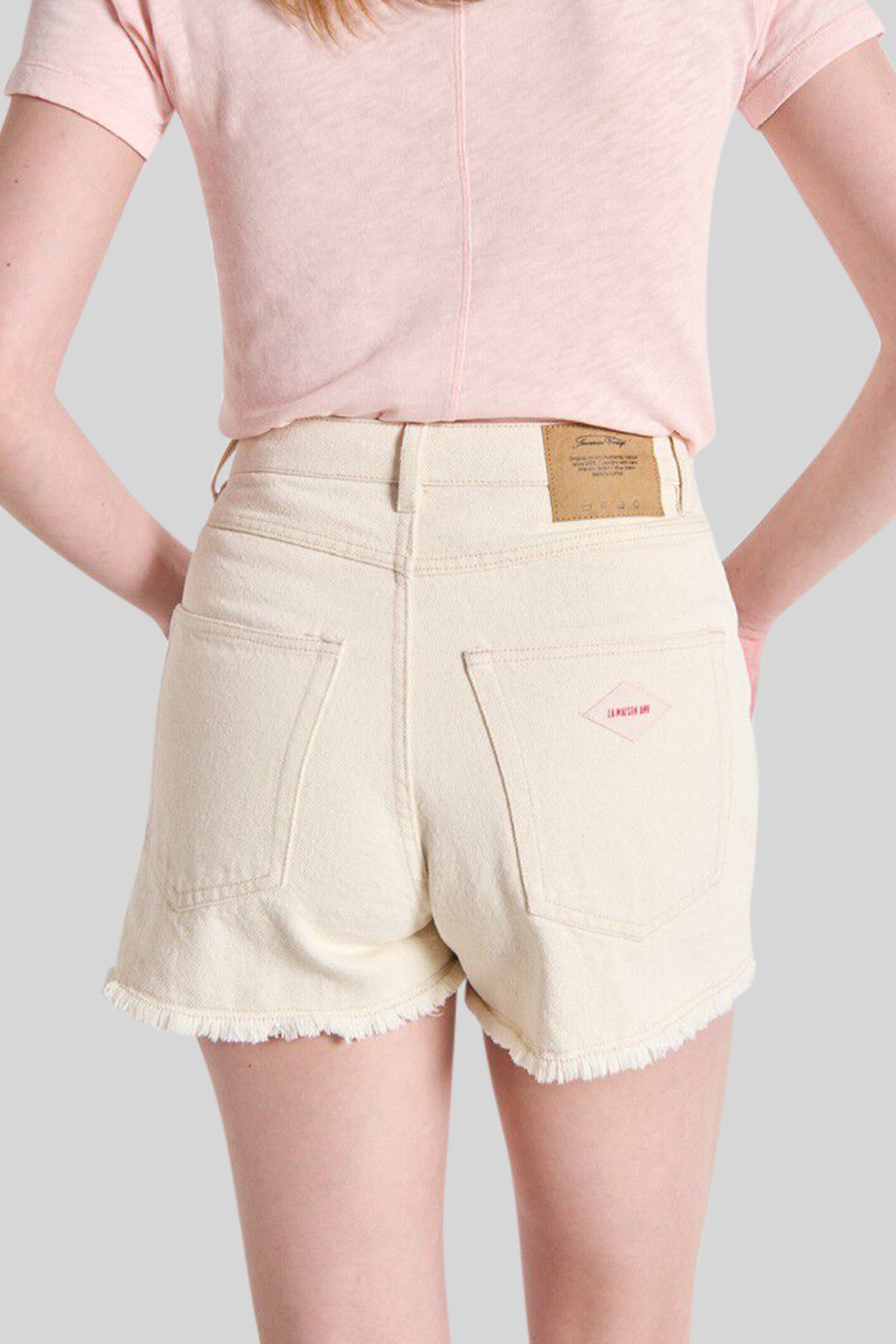 American Vintage Shorts Tineborow Ecru Donna - 4