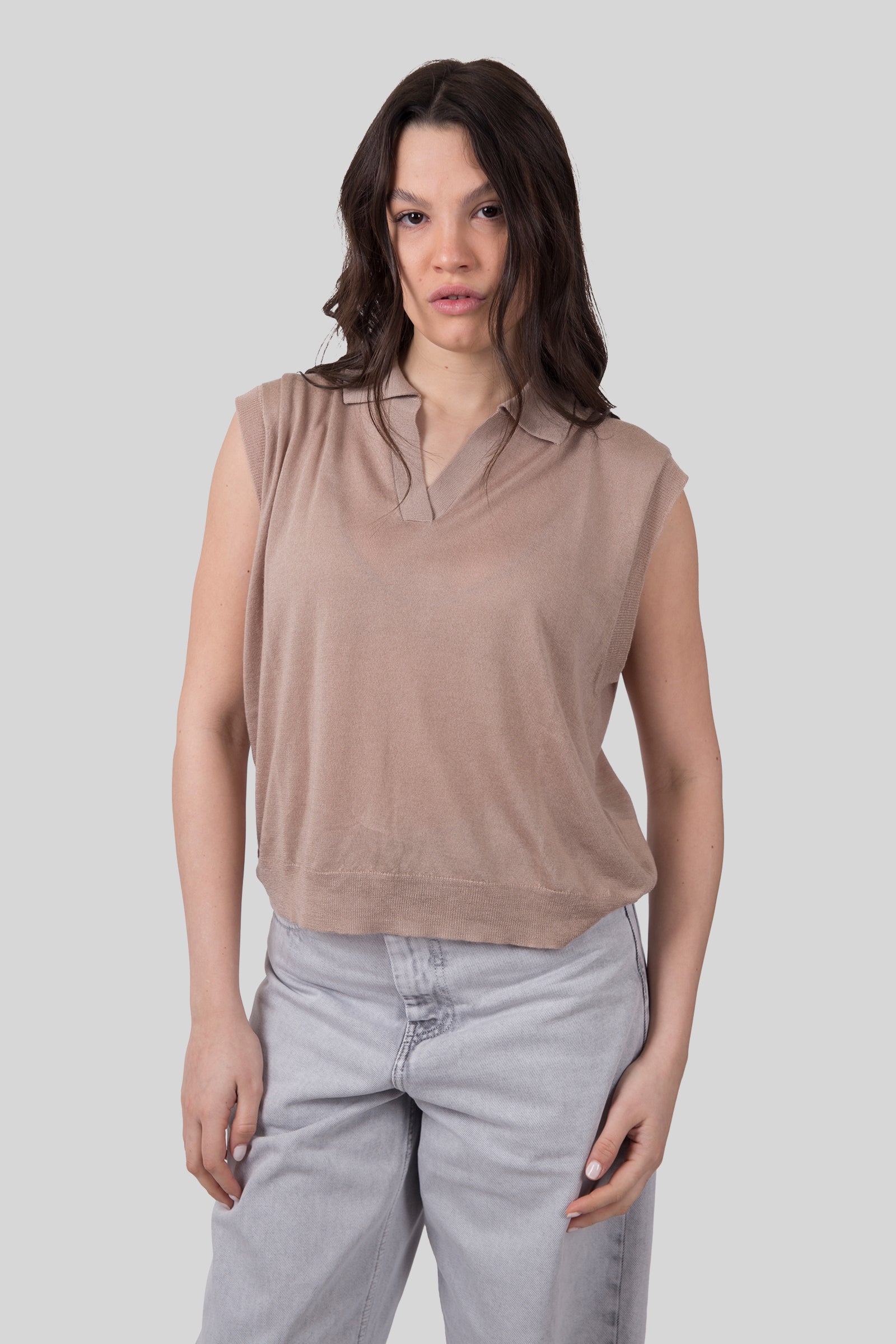 Absolut Cashmere Maglia Magali Taupe Donna - 5