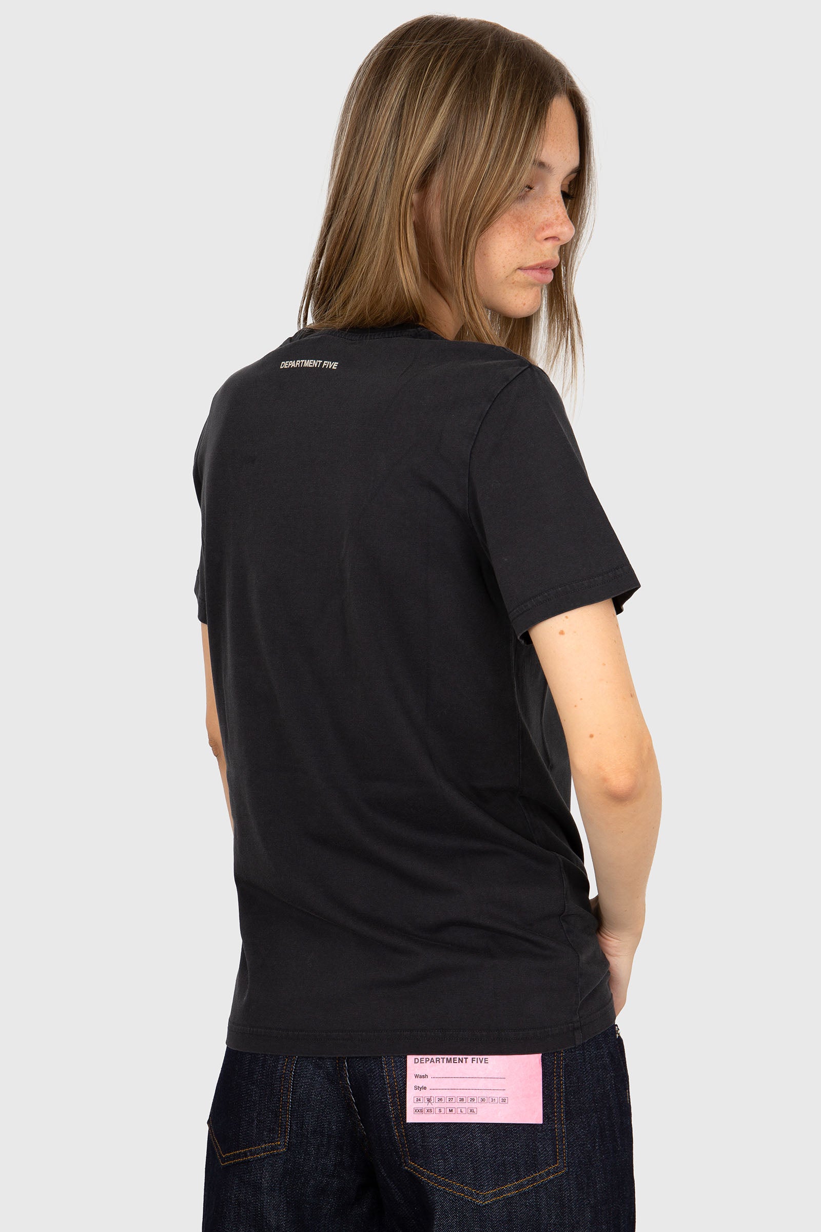 Department Five T-shirt Fleur Logo Glitter Nero Donna - 4