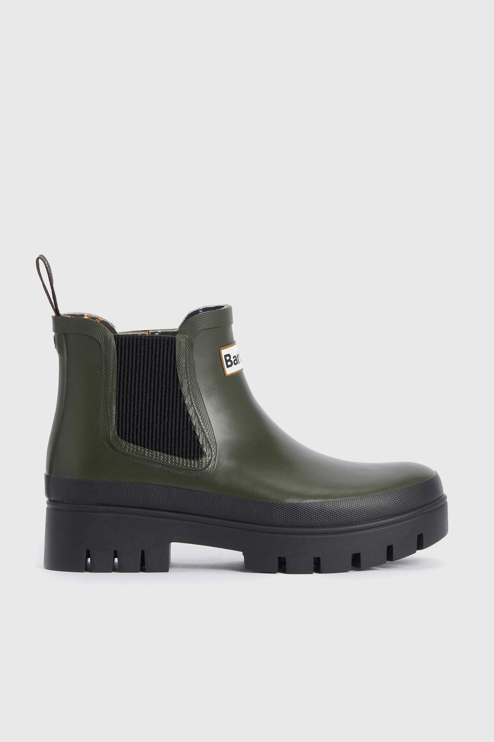 Barbour Chelsea Welly Boot Halton Verde Oliva Donna - 1