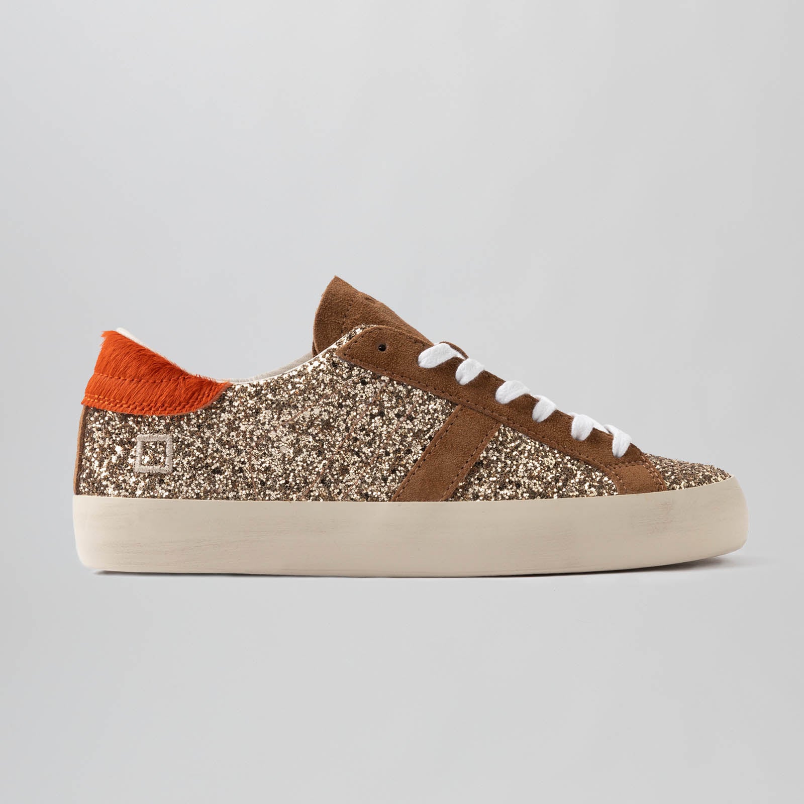 D.a.t.e. Sneaker Hill Low Glitter Bronzo Donna - 6