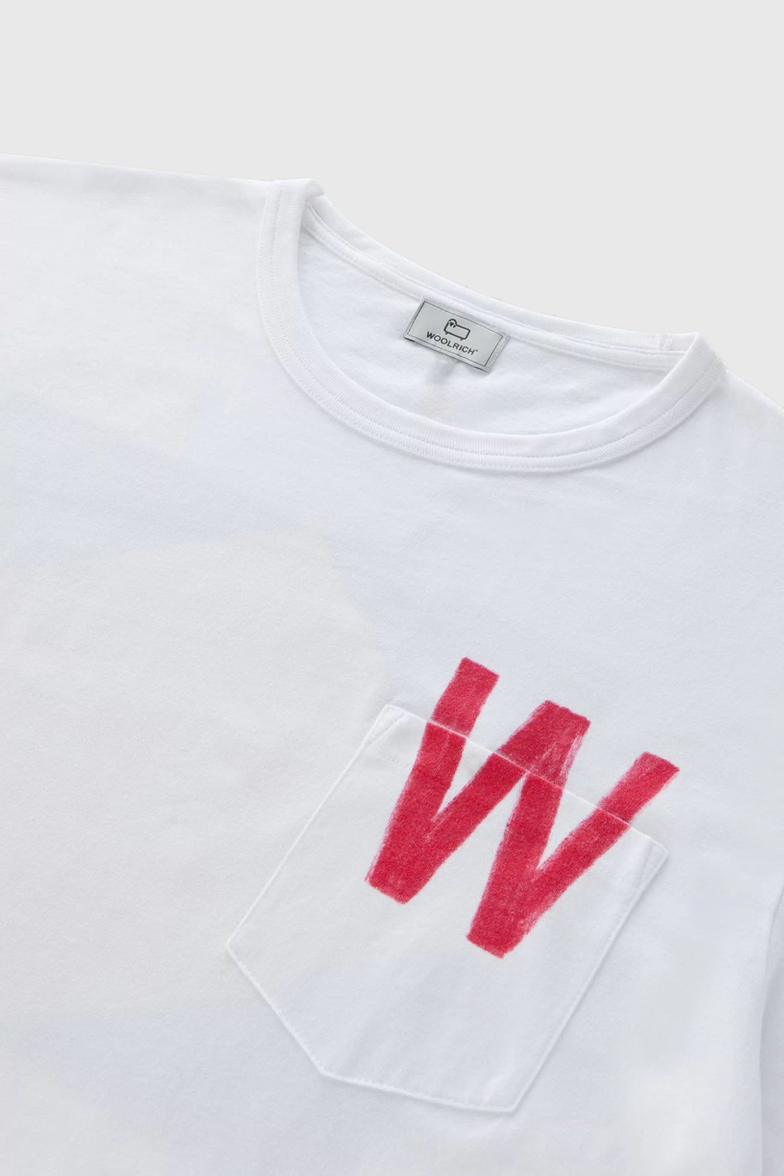 Woolrich T-shirt Flag Bianco Uomo - 6