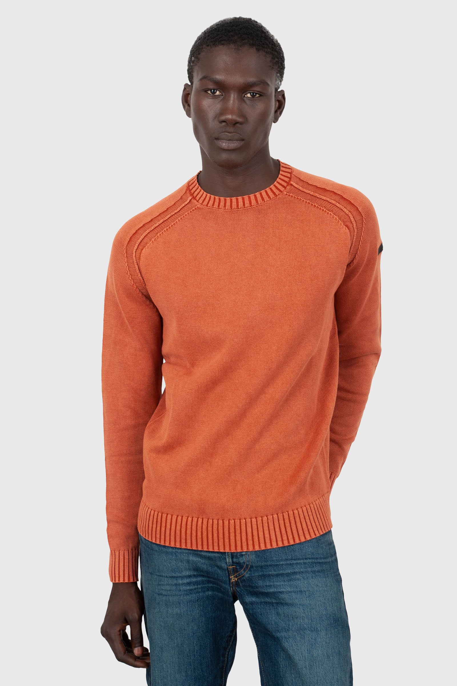 Rrd Maglia Cotton Techno Wash Round Arancio Uomo - 1