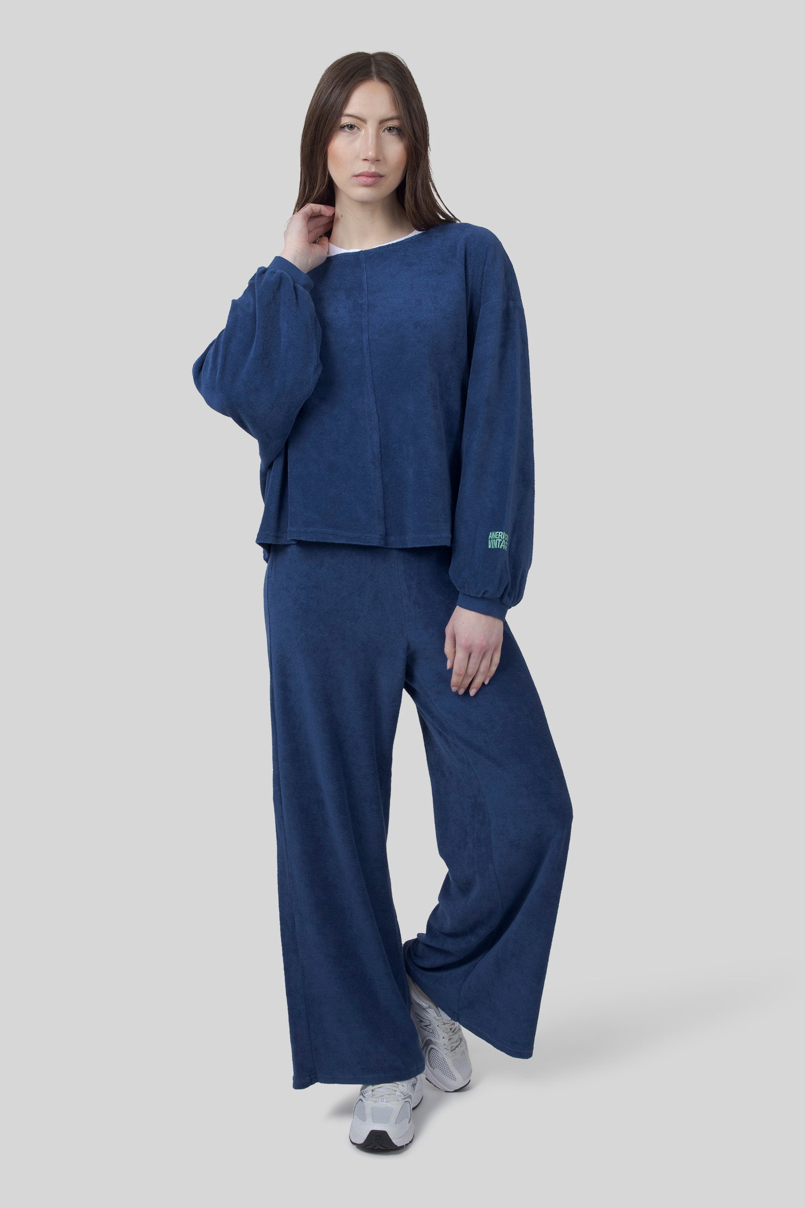 American Vintage Felpa Fuxow Blu China Donna - 7