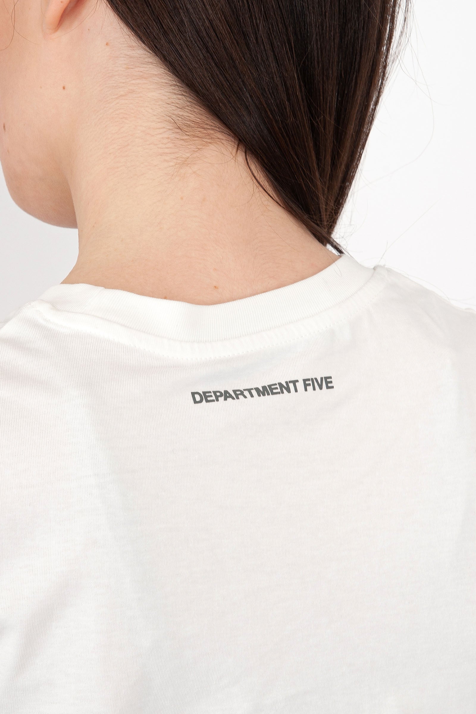 Department Five Crewneck Fleur T-Shirt in White Cotton - 5