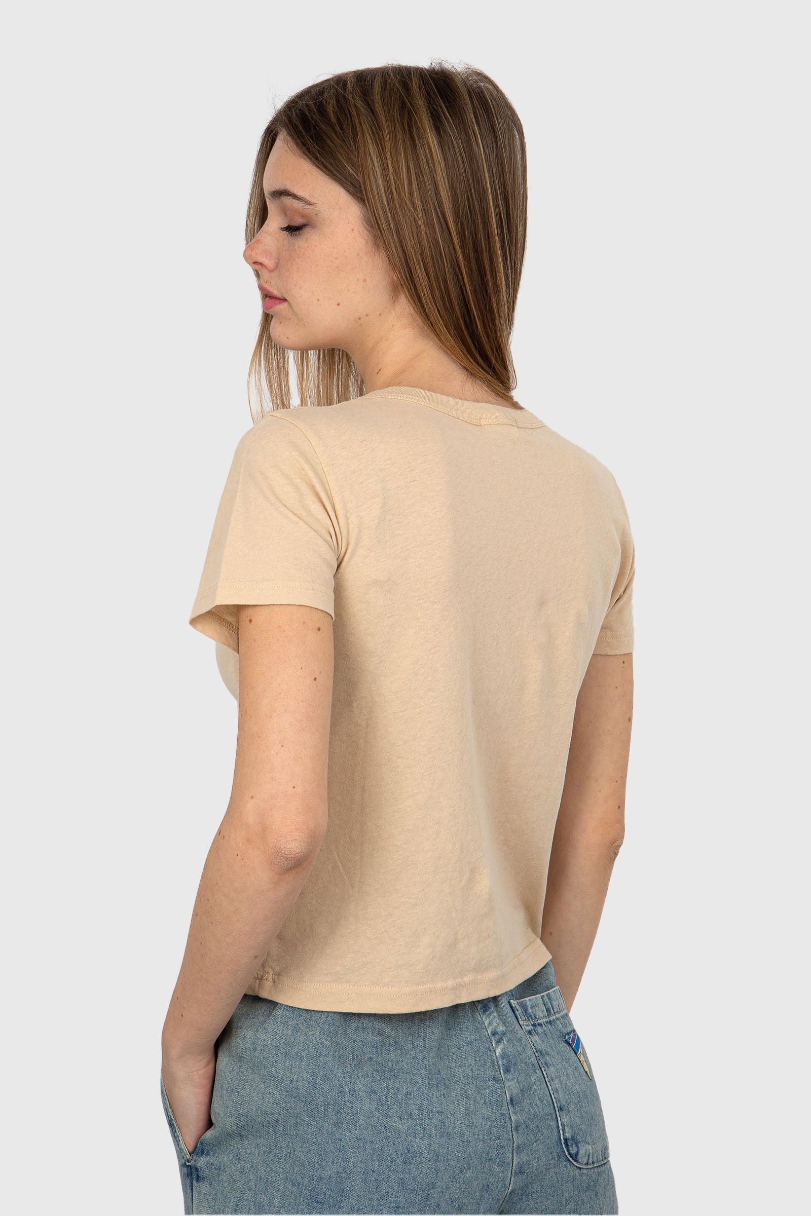 American Vintage T-Shirt Gamipy Cotton Beige - 4