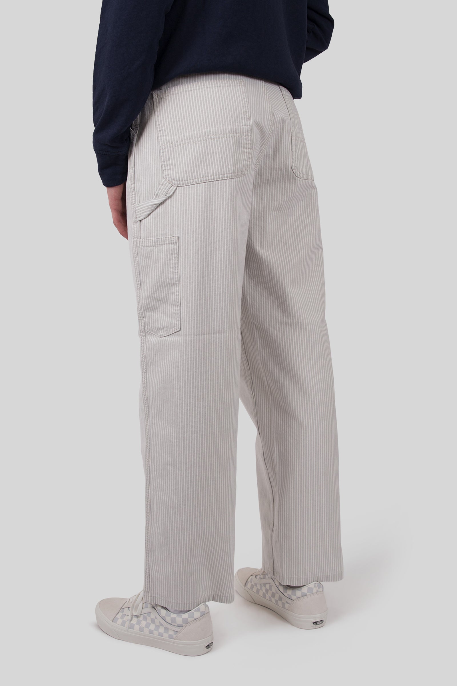 Carhartt Wip Mercer Single Knee Pant Stripe Bianco/grigio Uomo - 5