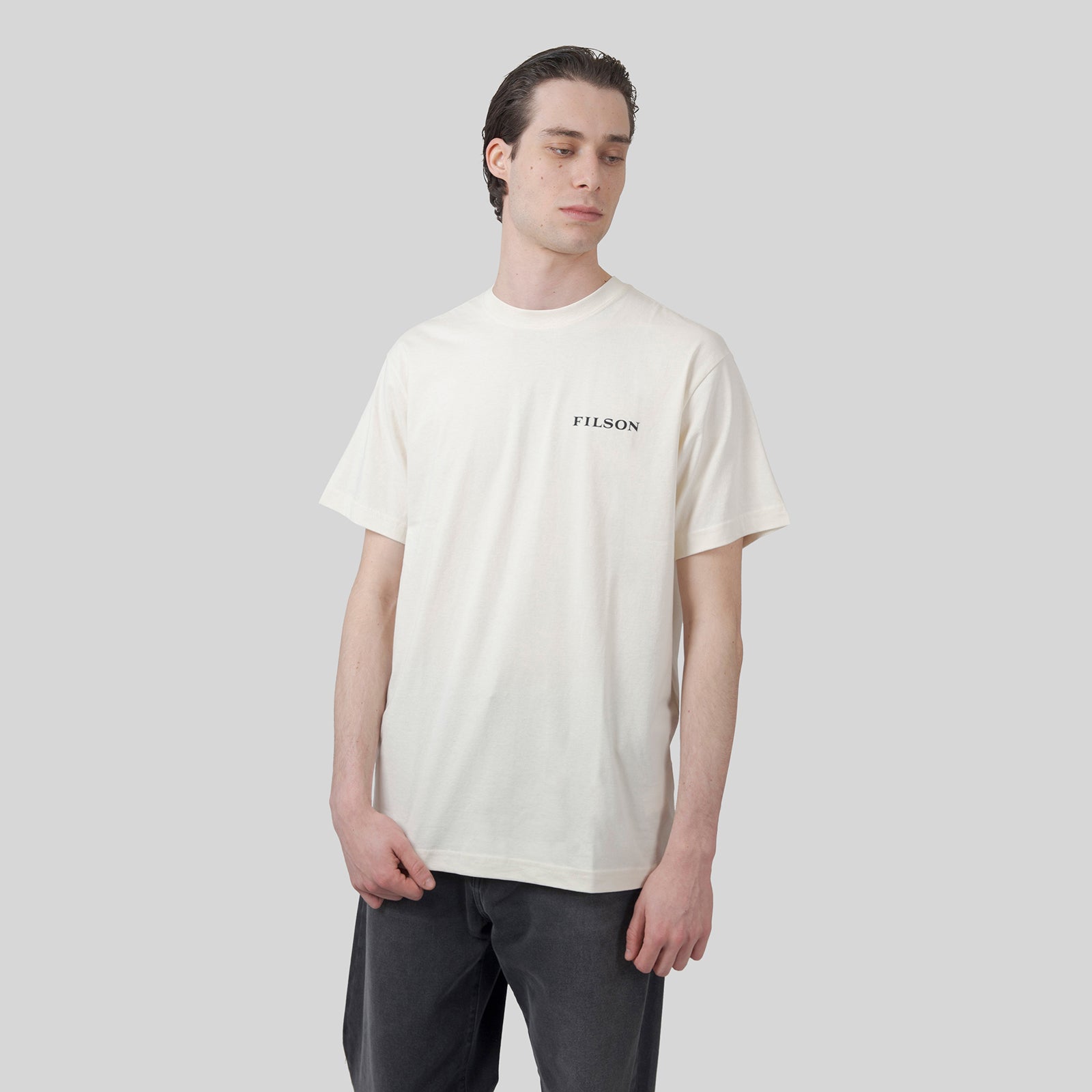 Filson T-shirt Scenic Graphic Bianco Off Uomo - 7
