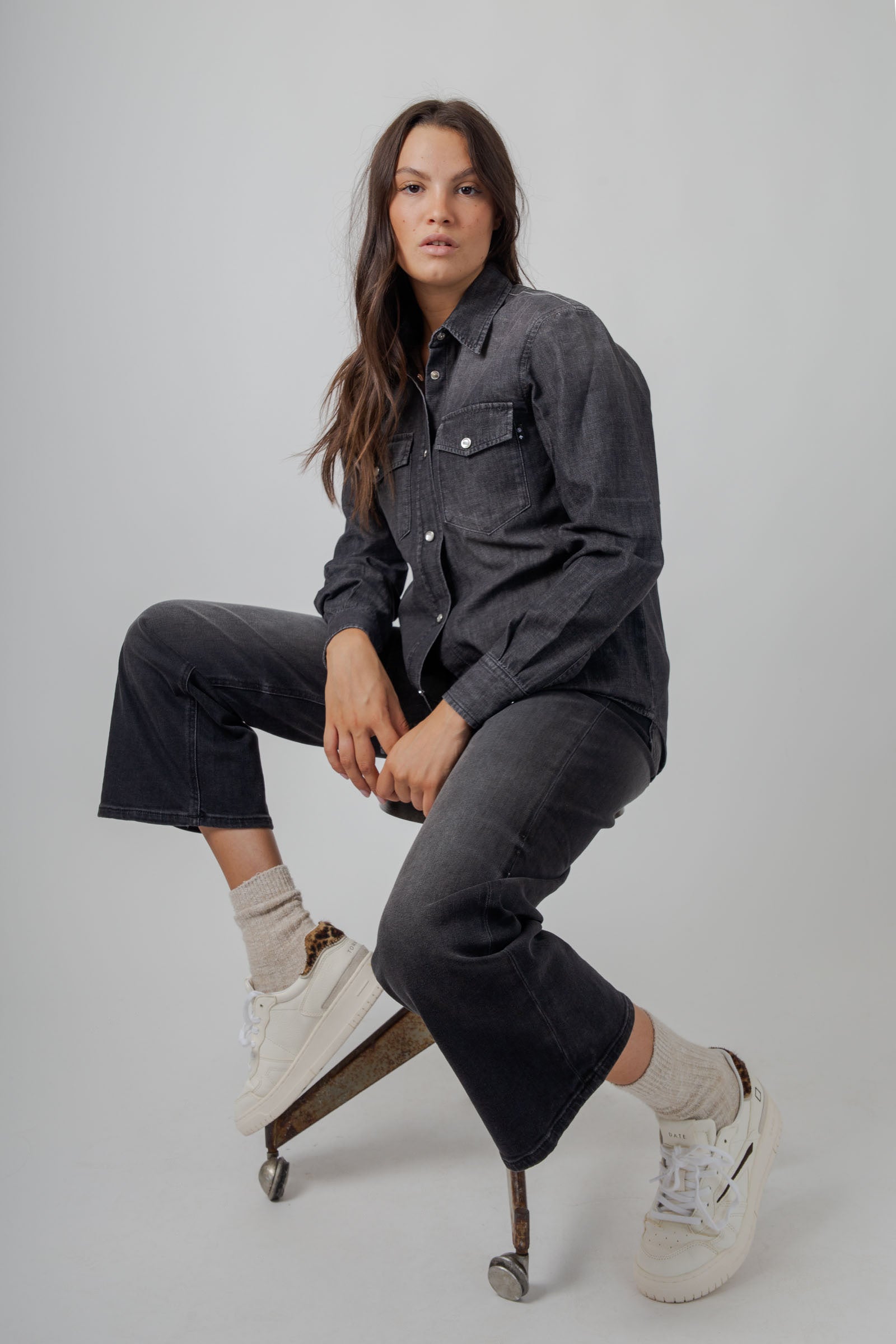 Department Five Camicia Denim Texana Mulberry Nero Donna - 5