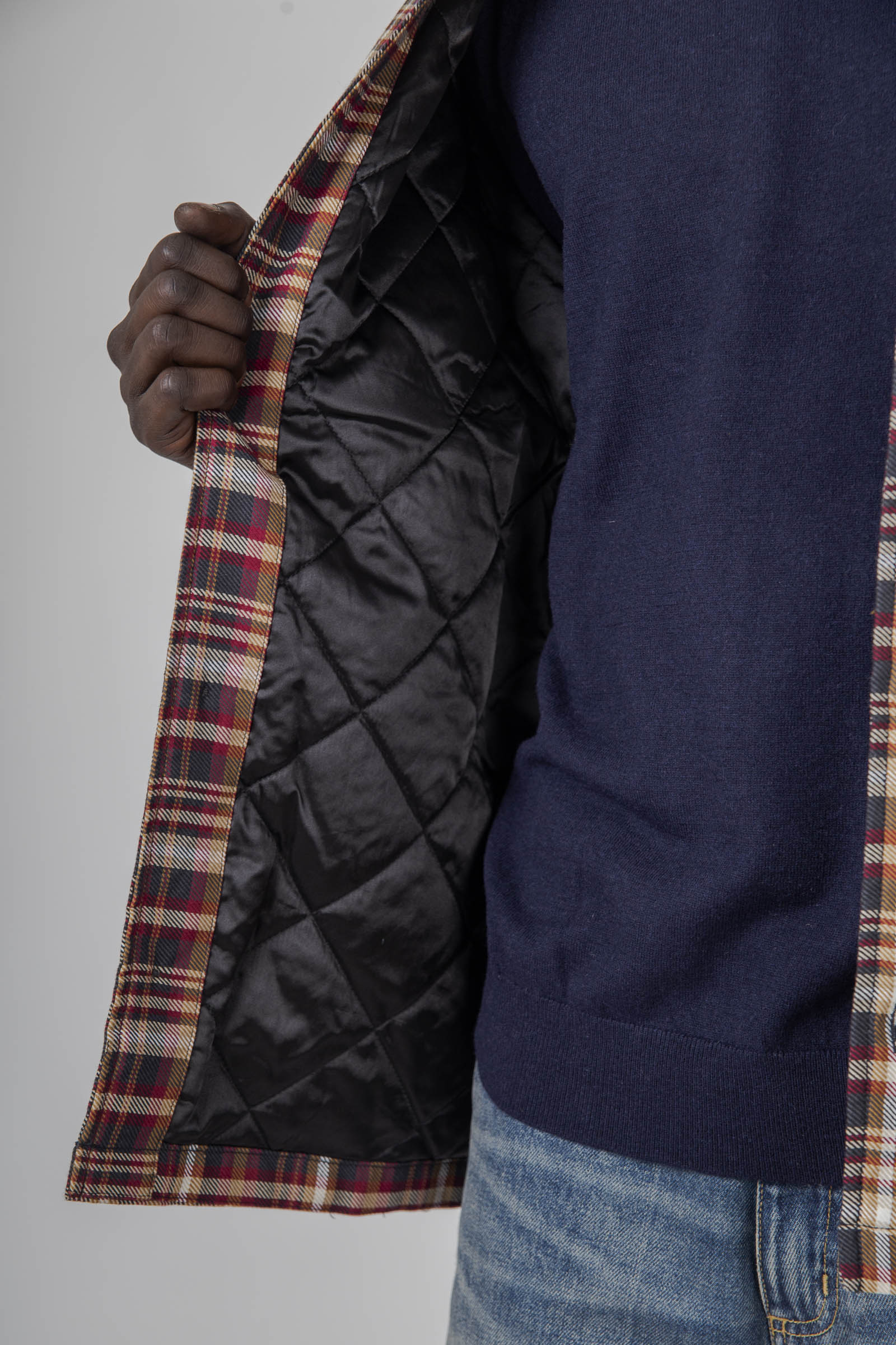 Carhartt Wip Cronyn Shirt Jac Check Beige/bordeaux Uomo - 7