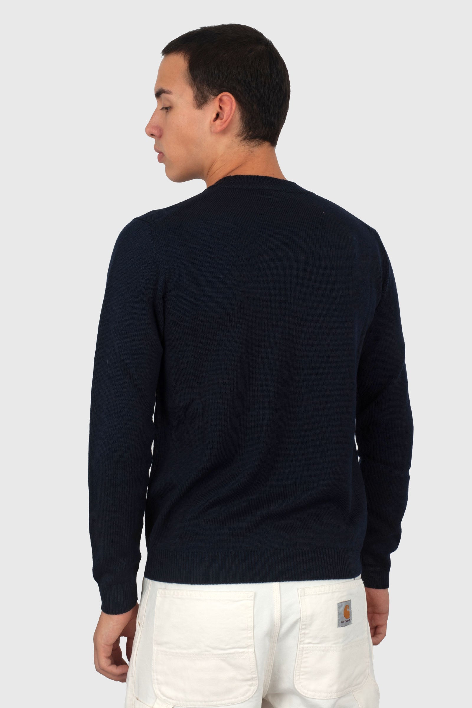 Roberto Collina Maglia Girocollo Blu Navy Uomo - 4