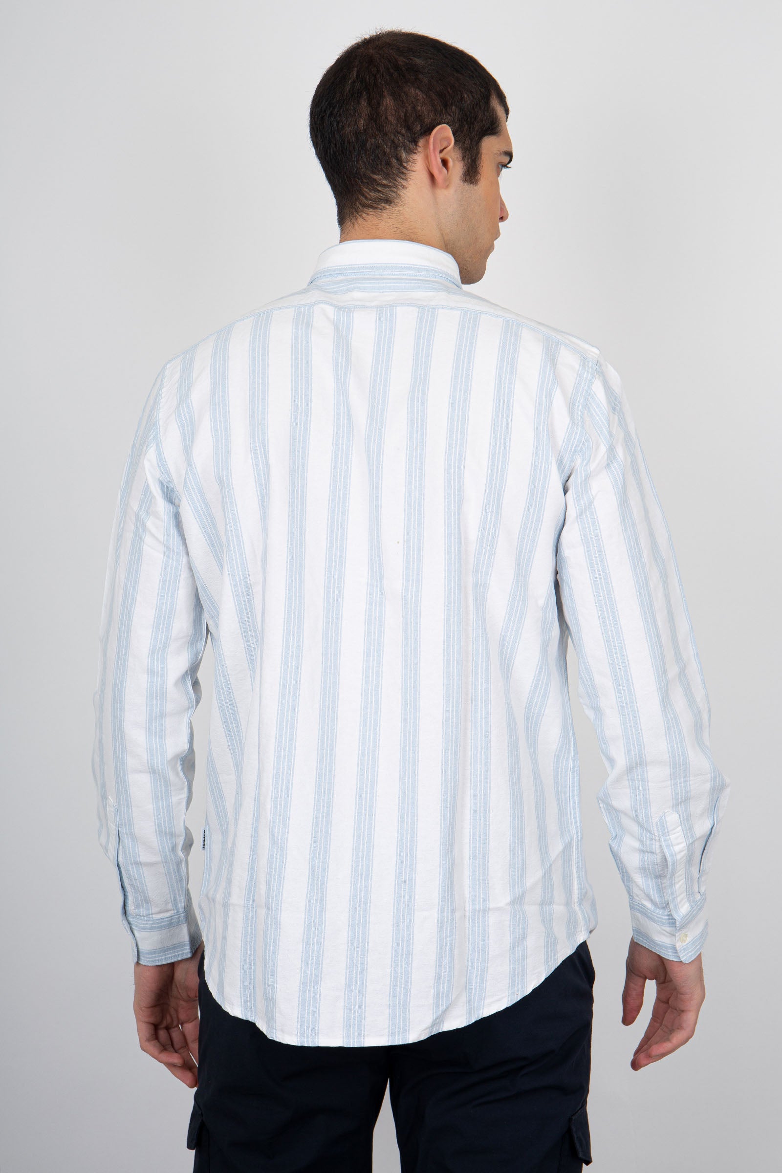 Aspesi Comma Oxford Cotton Shirt Blue - 4