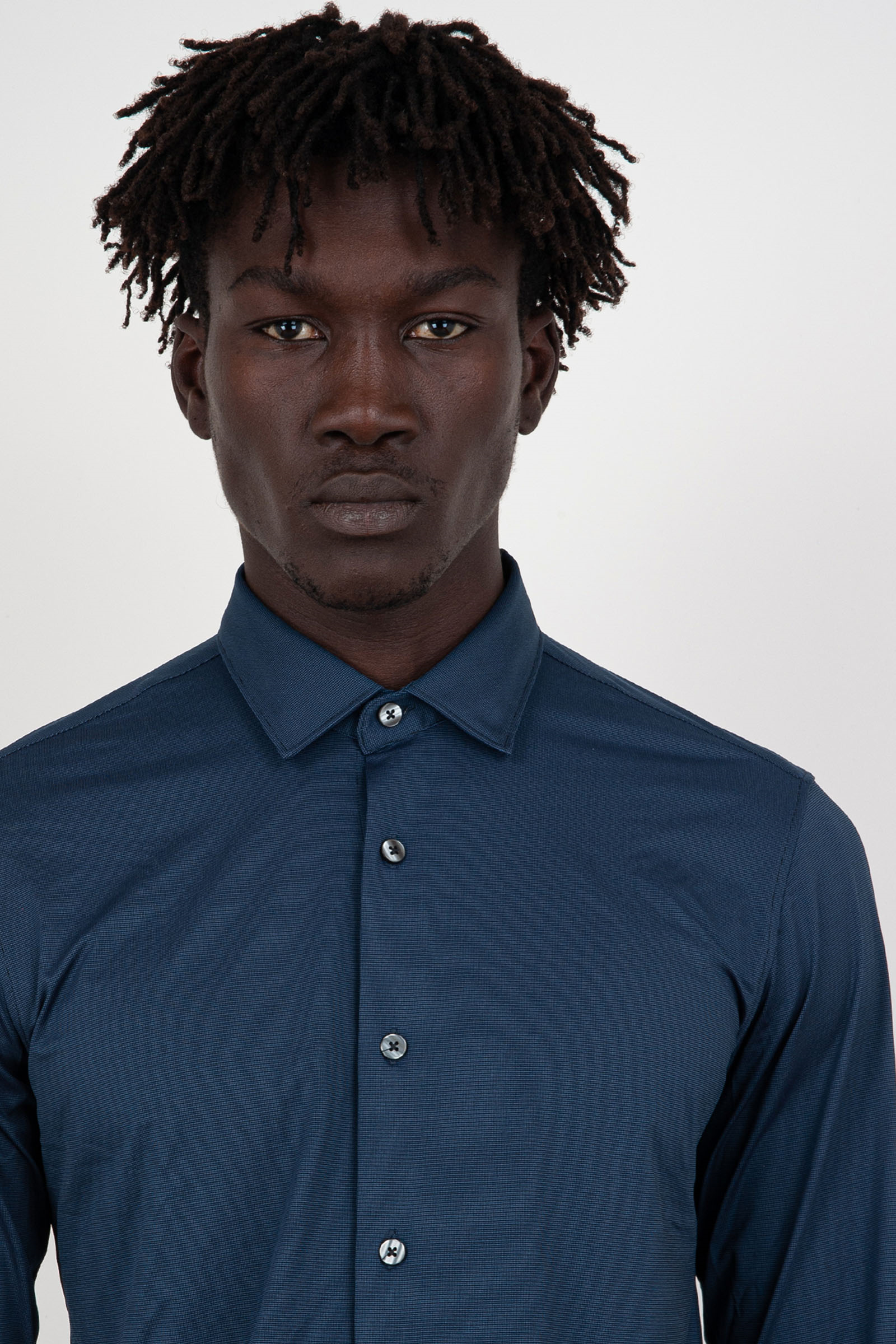 Oxford Jacquard Open Shirt - 1