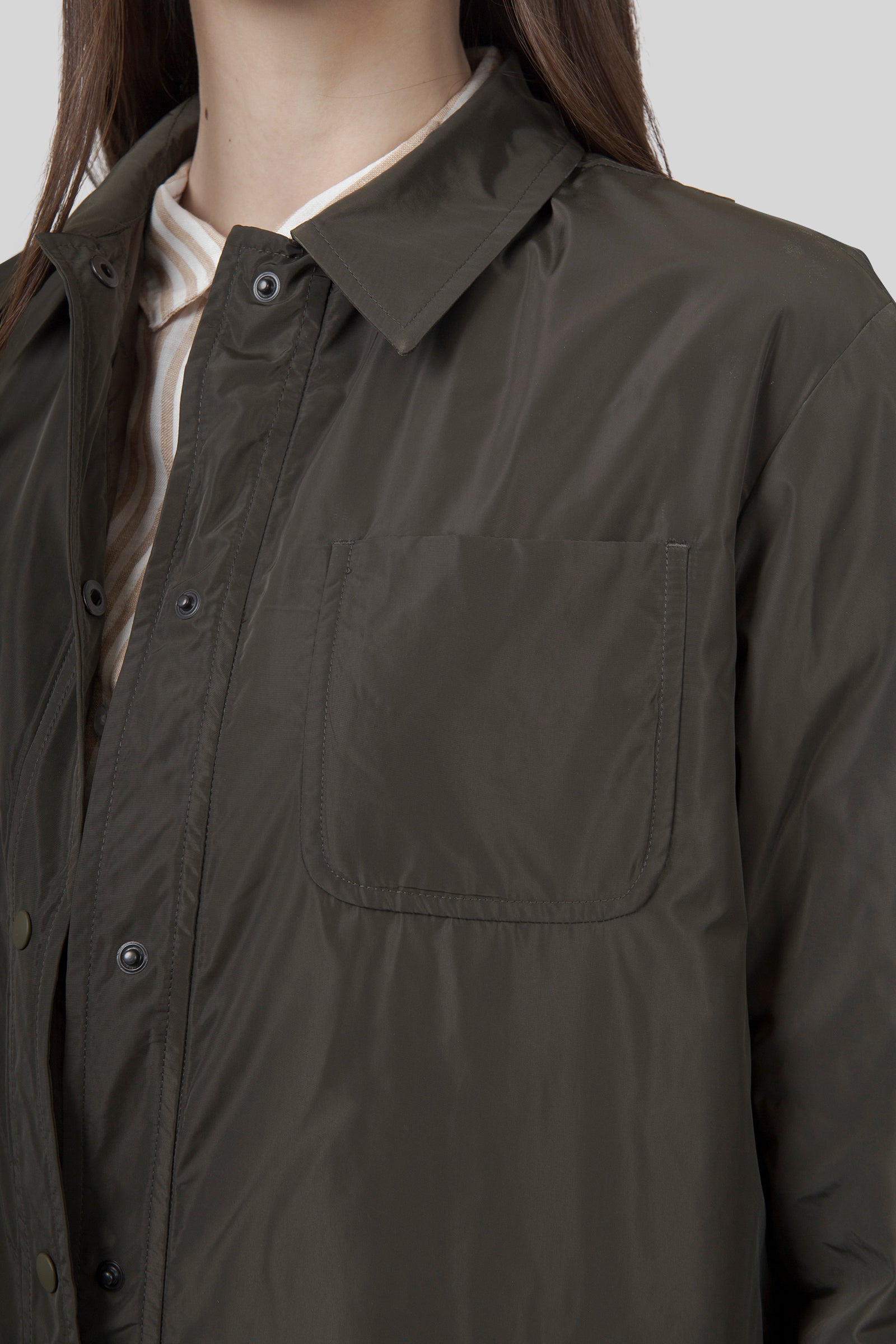 Aspesi Giacca Lucciola Verde Militare Donna - 4