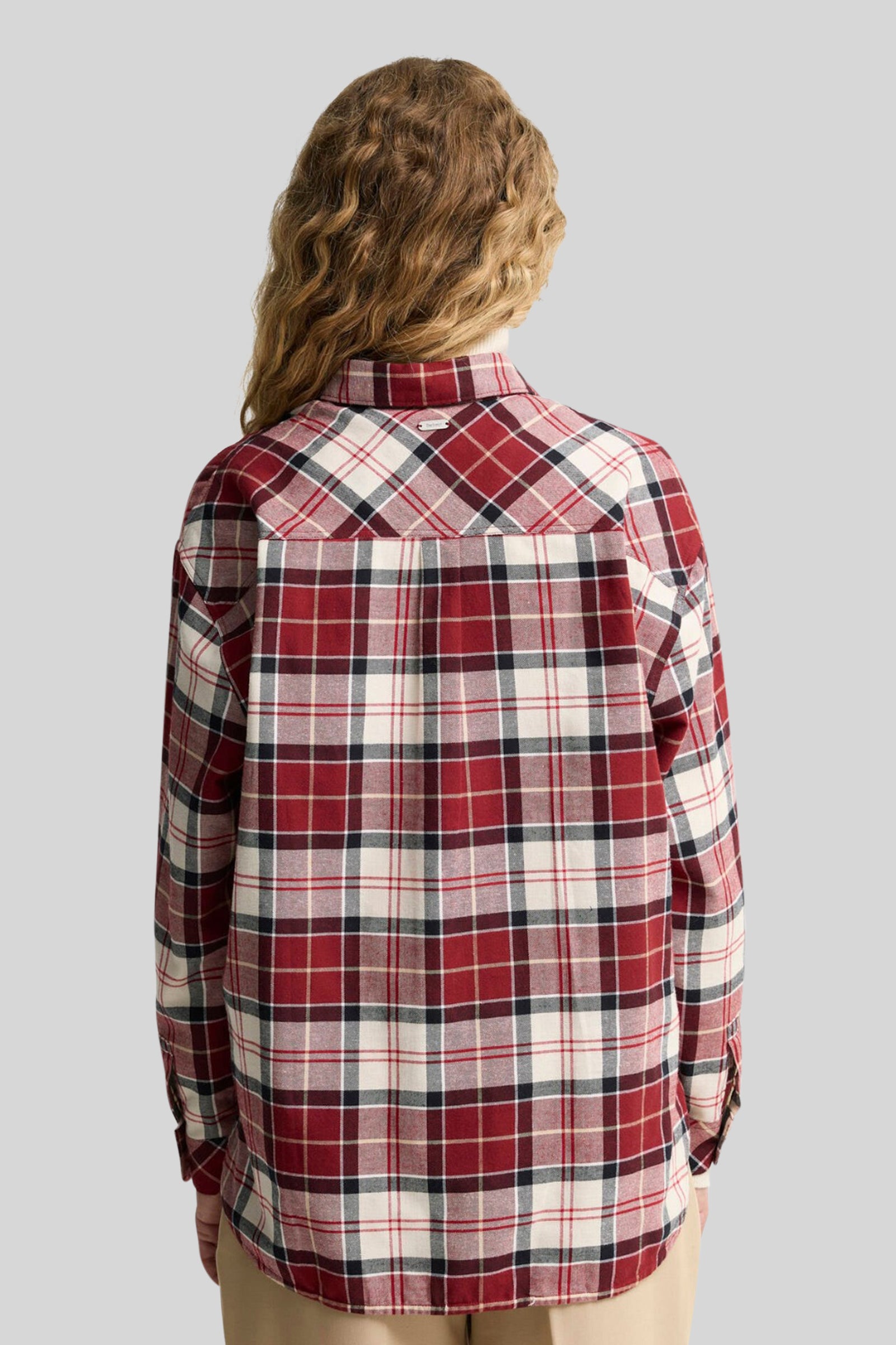 Barbour Camicia Elishaw Rosso/bianco Donna - 3