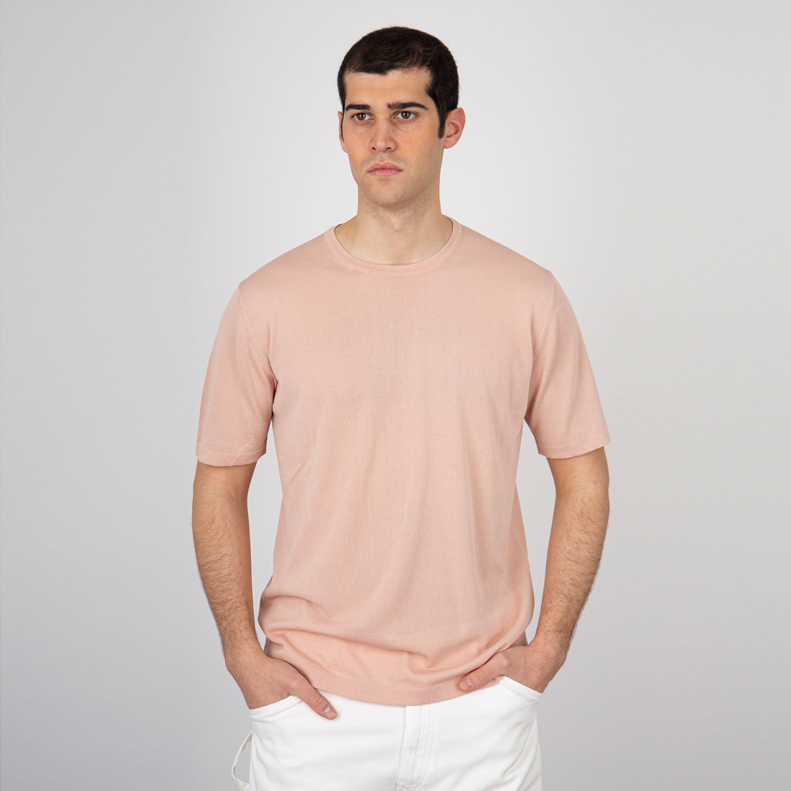 Roberto Collina Crew-neck Cotton T-shirt Pink - 6