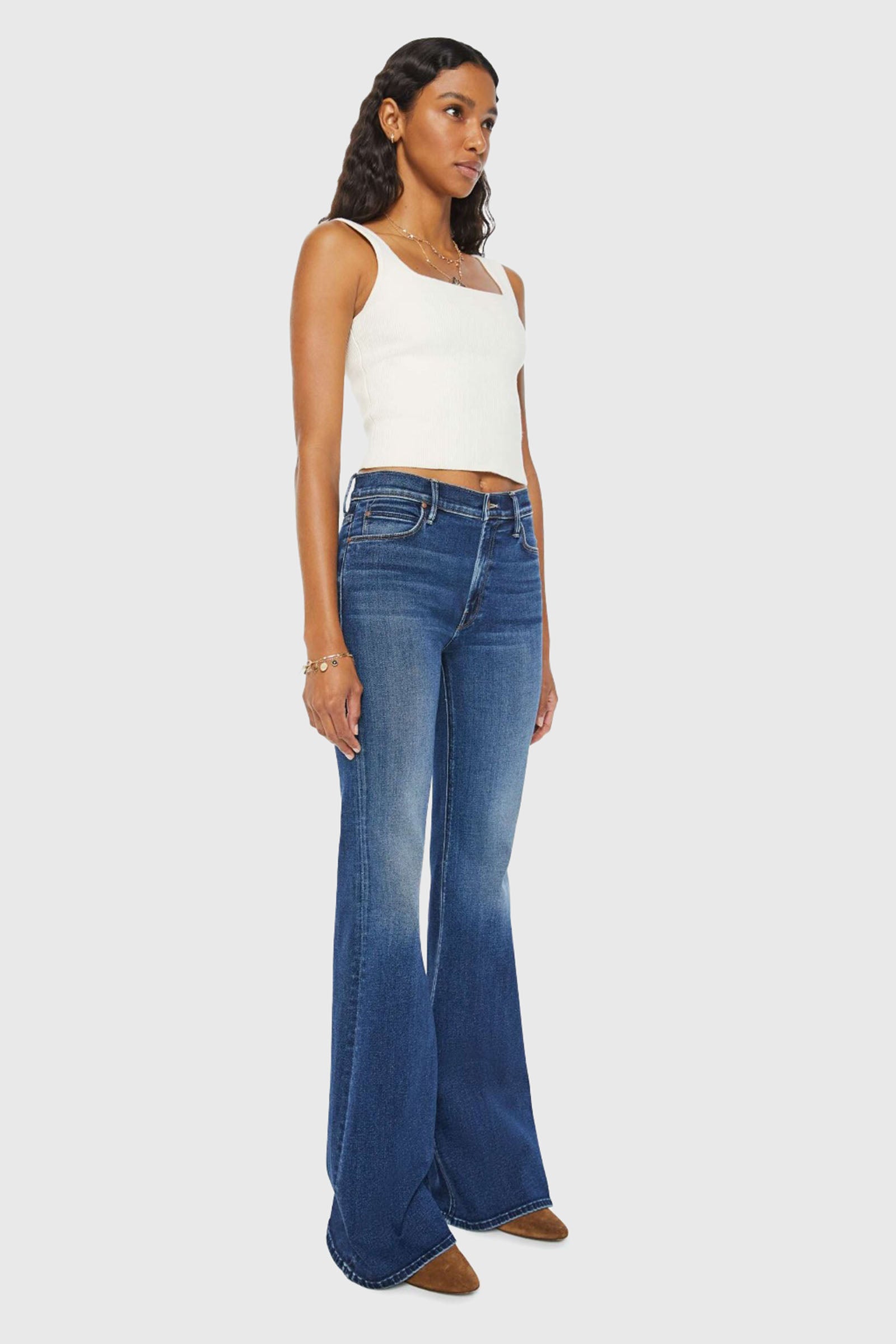 Mother Jeans The Doozy Denim Medio Donna - 5