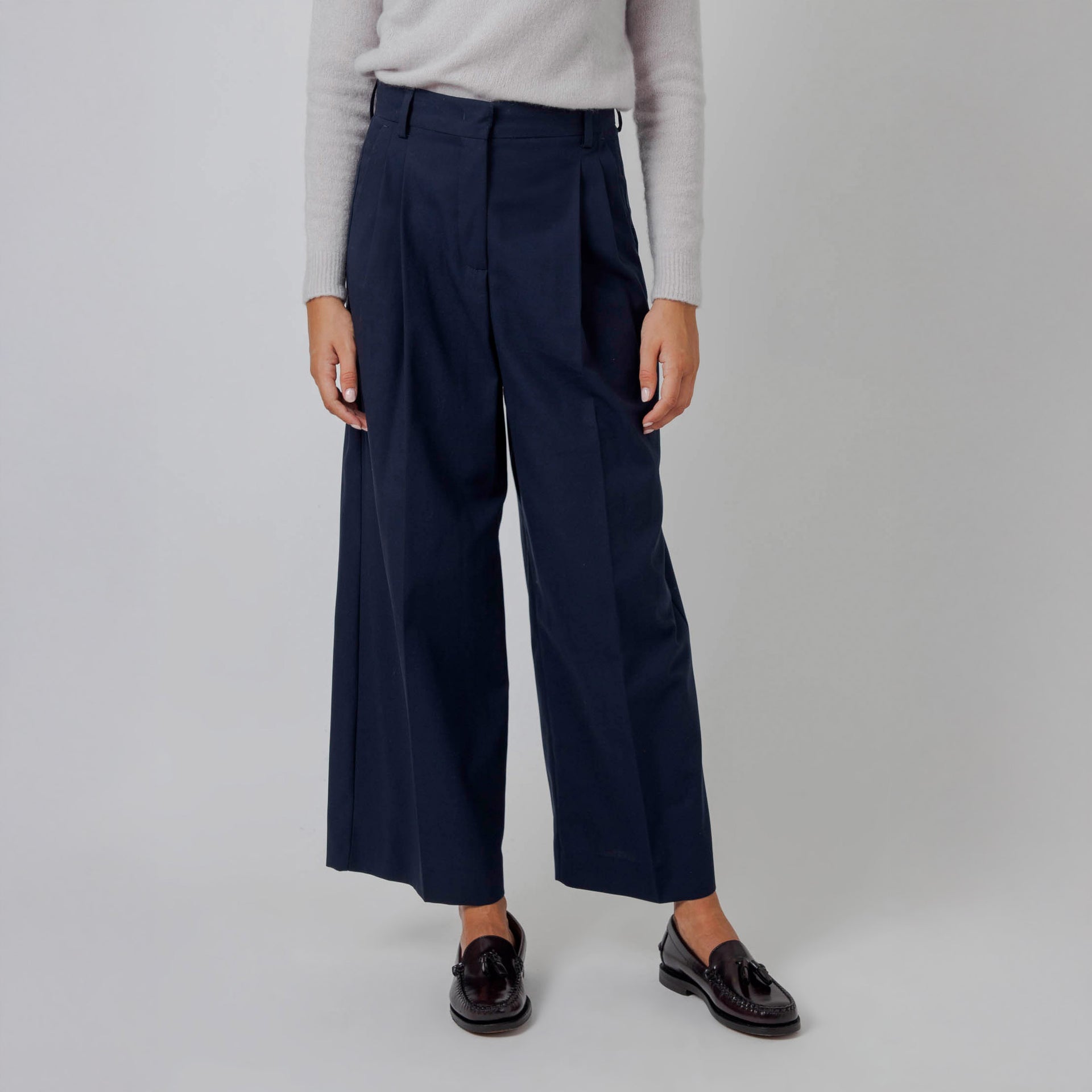 Weekend Max Mara Pantalone In Puro Cotone Vettura Blu Donna - 7