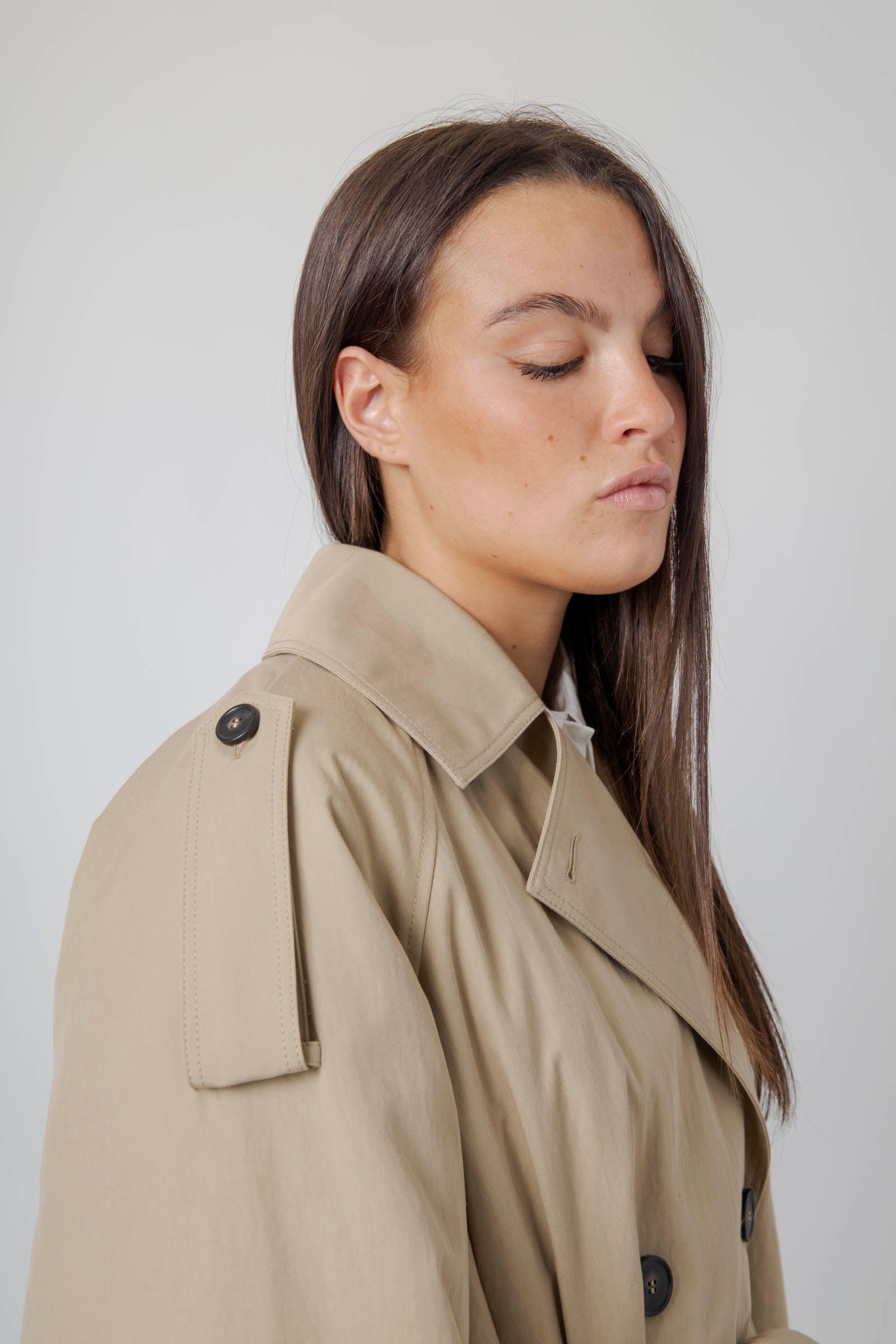 Max Mara Weekend Trench In Gabardina Ghia Beige Donna - 2